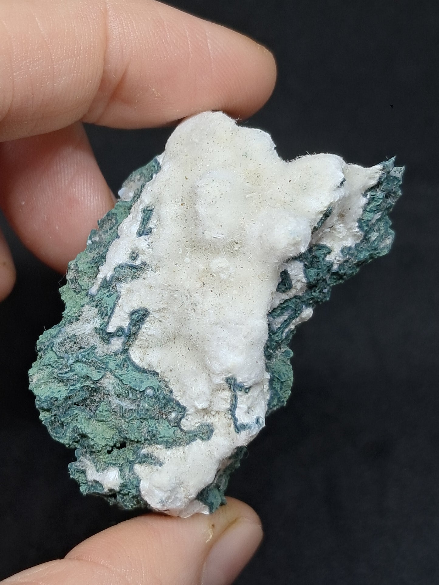 Okenite on Chalcedony (Mumbai) Mineral Specimen | Natural Crystal #OK40