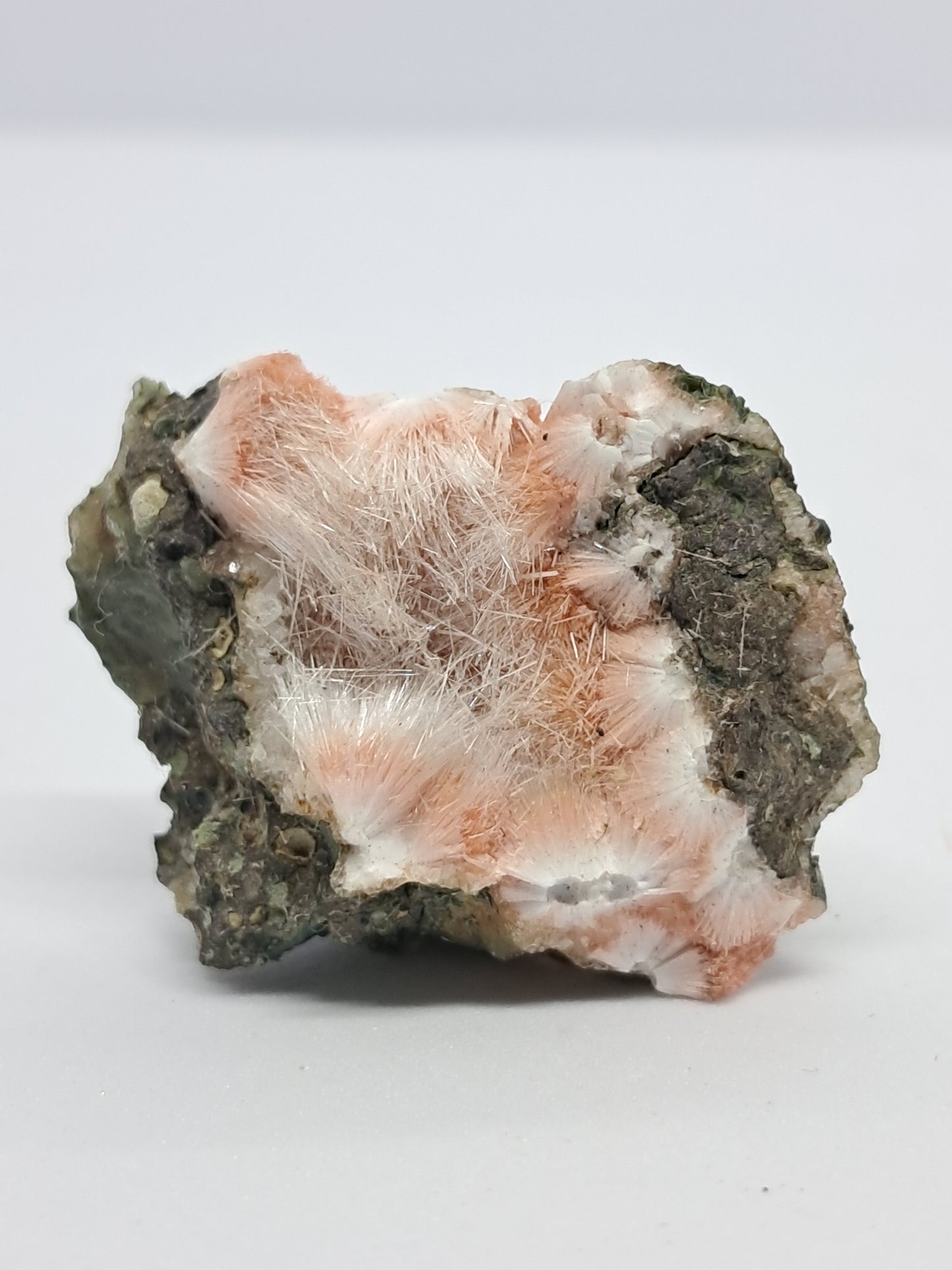 Mesolite w/ Hematite Inclusion (Madhya Pradesh) Natural Crystal| Mineral Specimen #MS16