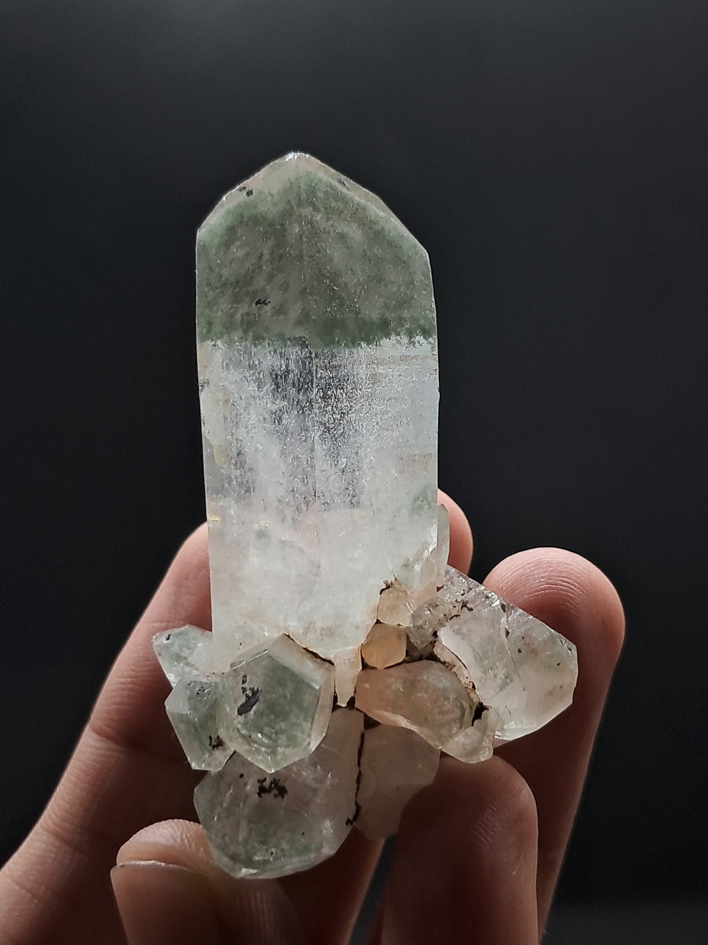 Phantom Quartz with Chlorite inclusion (Non-precious Natural Stone) #CH35