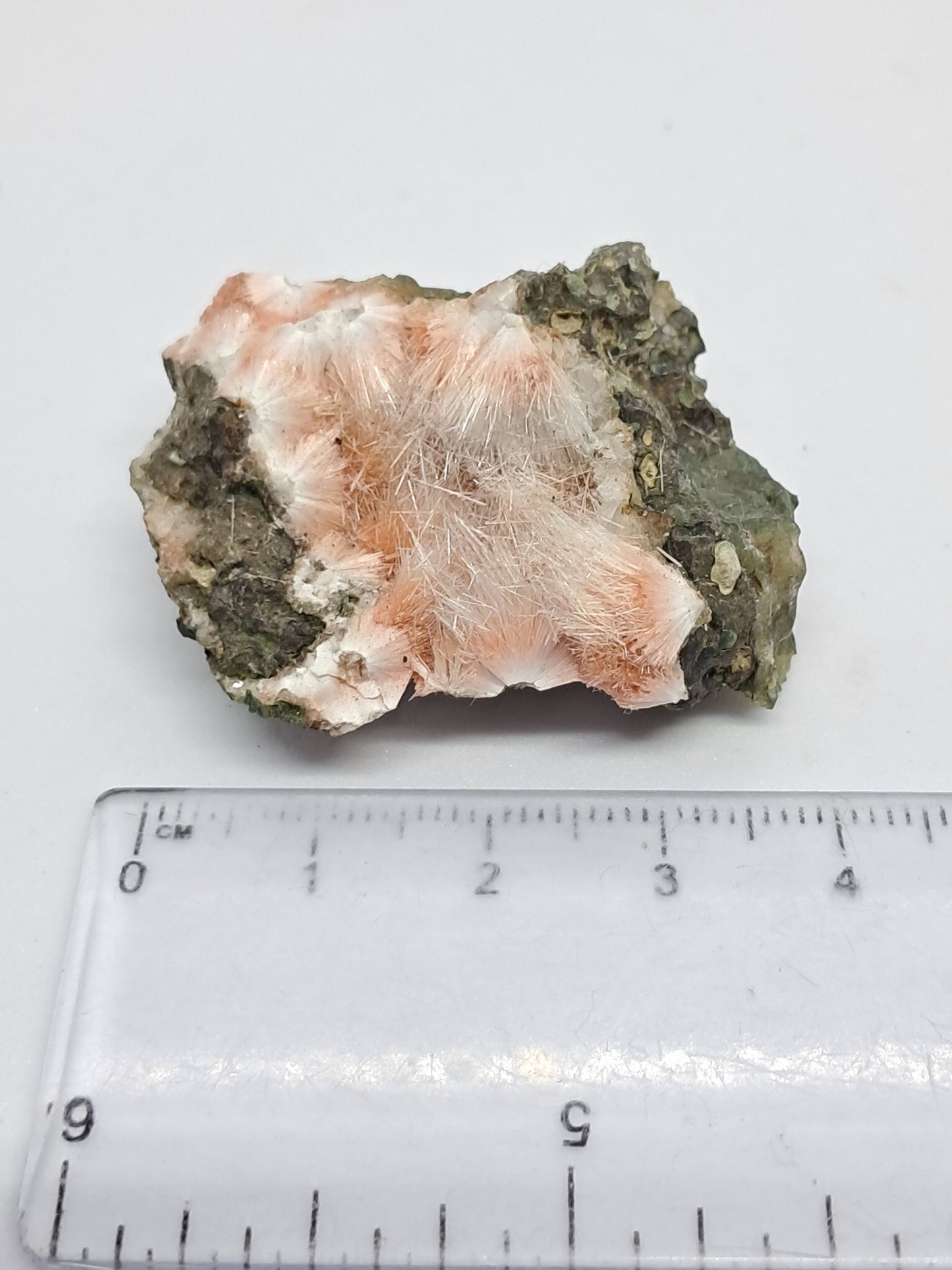 Mesolite w/ Hematite Inclusion (Madhya Pradesh) Natural Crystal| Mineral Specimen #MS16