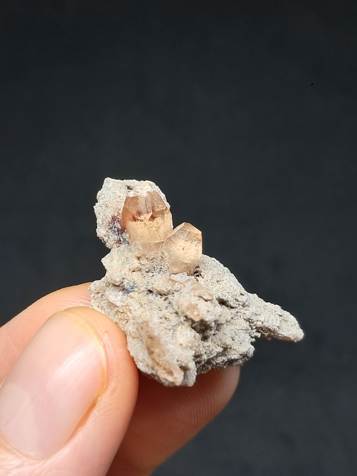 Cristales de topacio natural en matriz (México), piedra preciosa rara | Ejemplar mineral n.° TPZ10