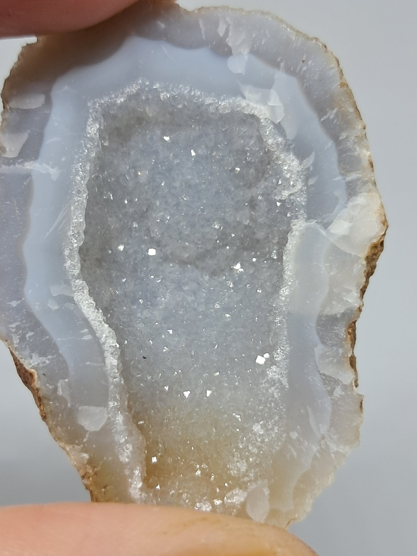 Quartz w/ Calcite Geode (Ajanta) Rough Stone | Natural Crystal #GD14
