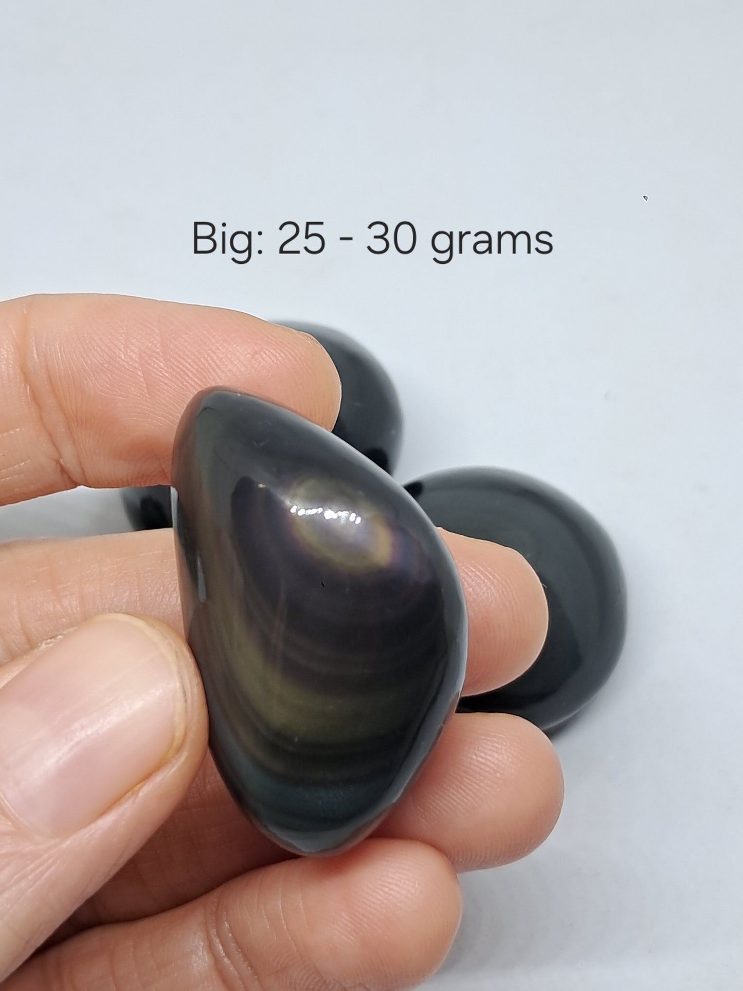 Obsidiana arcoíris pulida (México) Colores concéntricos | Patrón de ojo | Cristales naturales pulidos #RO1