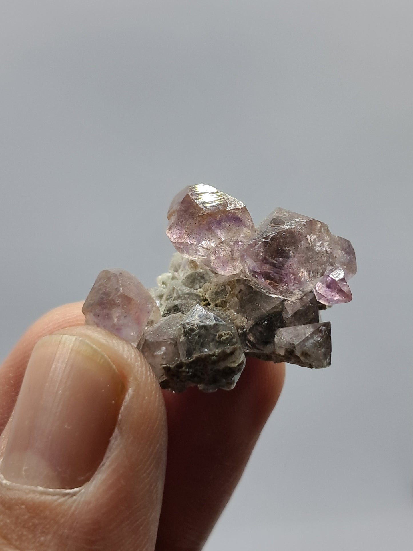 Karur Amethyst on Quartz and Mica (Non-precious Natural Stone) #KA53