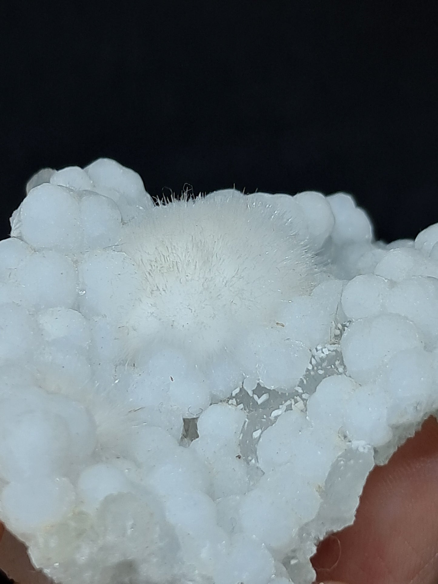 Okenite w/ Gyrolite on Prehenite Matrix (Mumbai) Mineral Specimen | Collector Grade | Natural Crystal #OK24