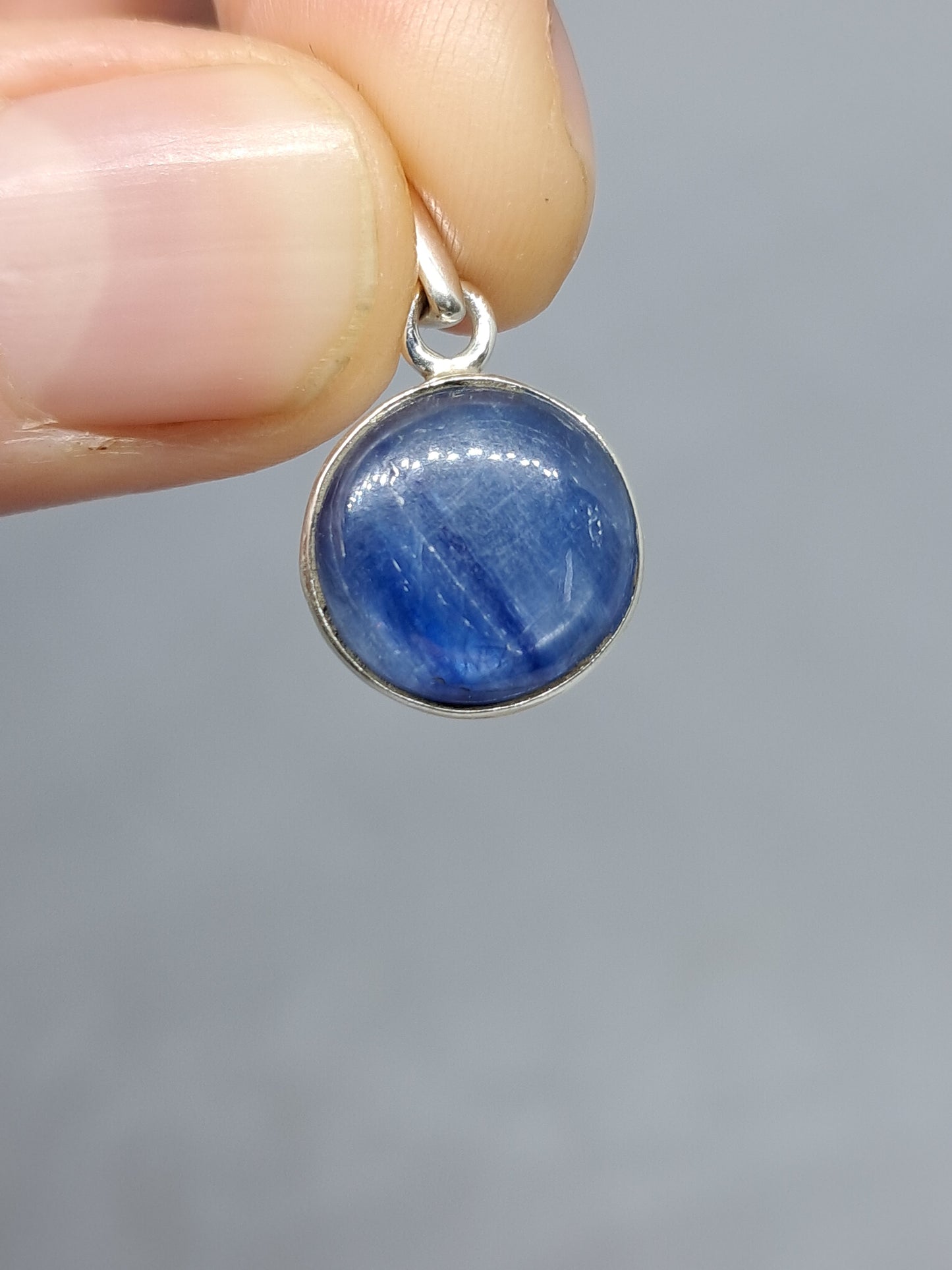 Blue Kyanite Silver Pendant