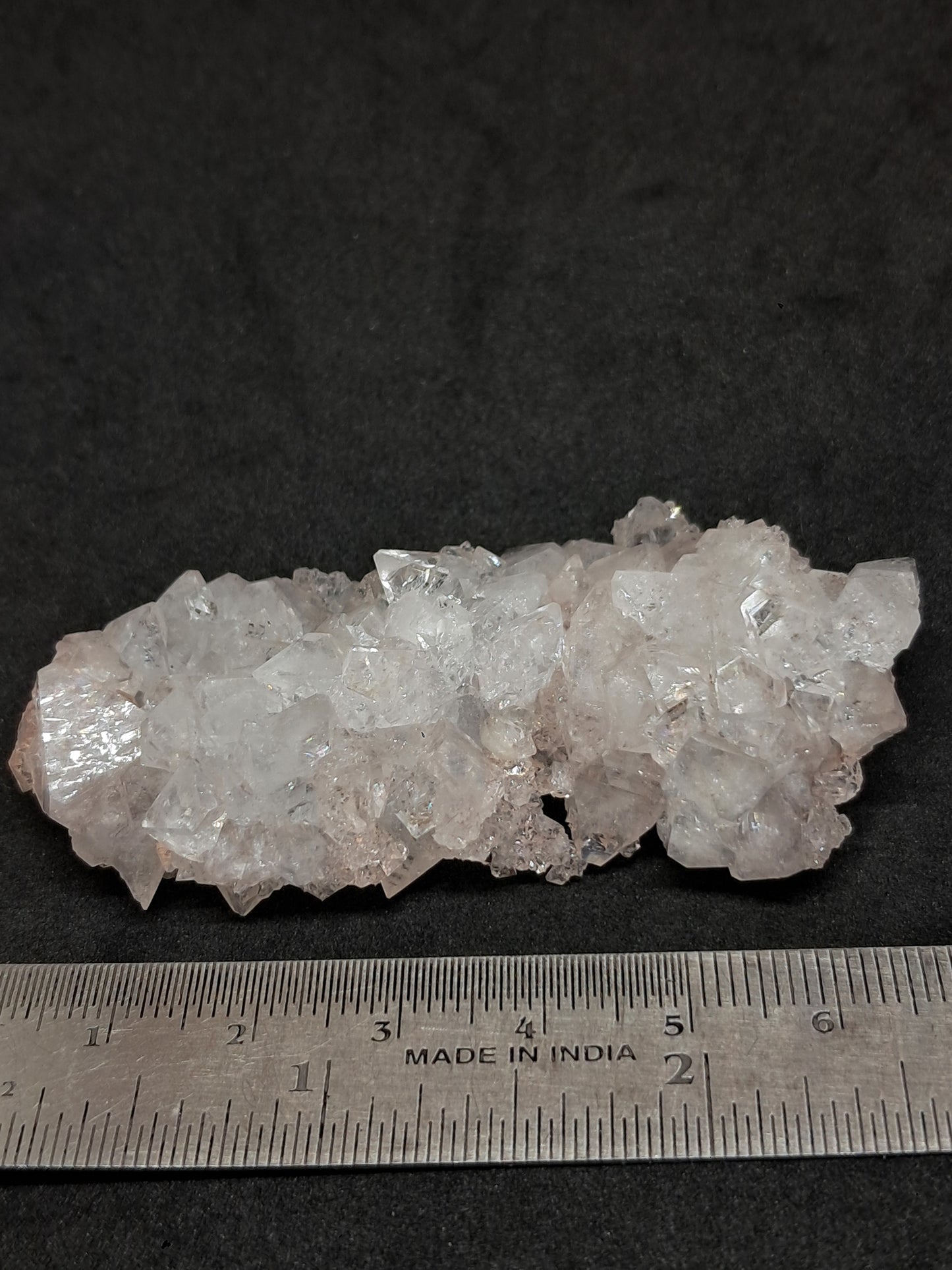 Octahedral Apophyllite Floater Cluster w/ Hematite (Ajanta) Natural Crystal | Mineral Specimen #AP33