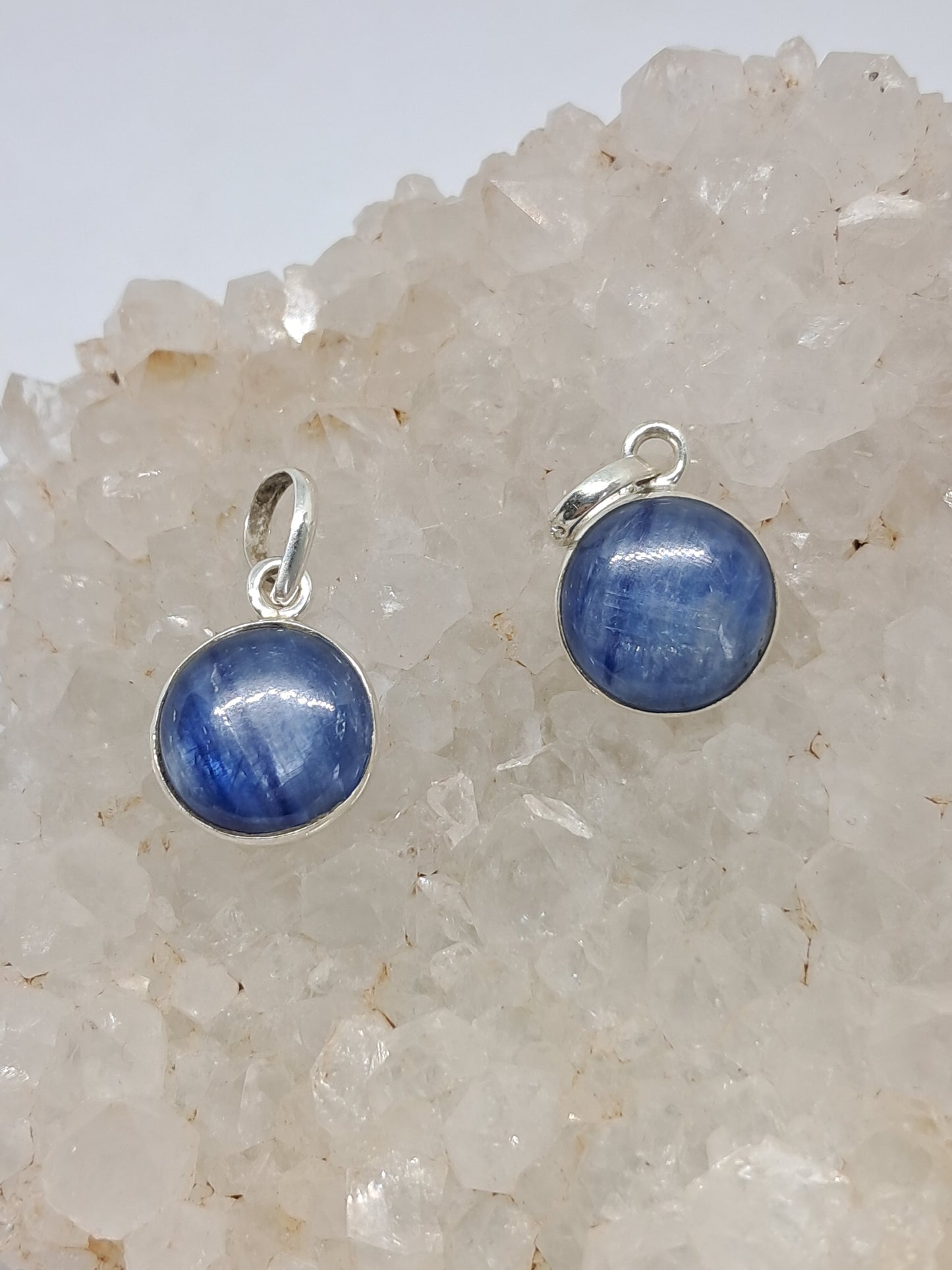 Blue Kyanite Silver Pendant