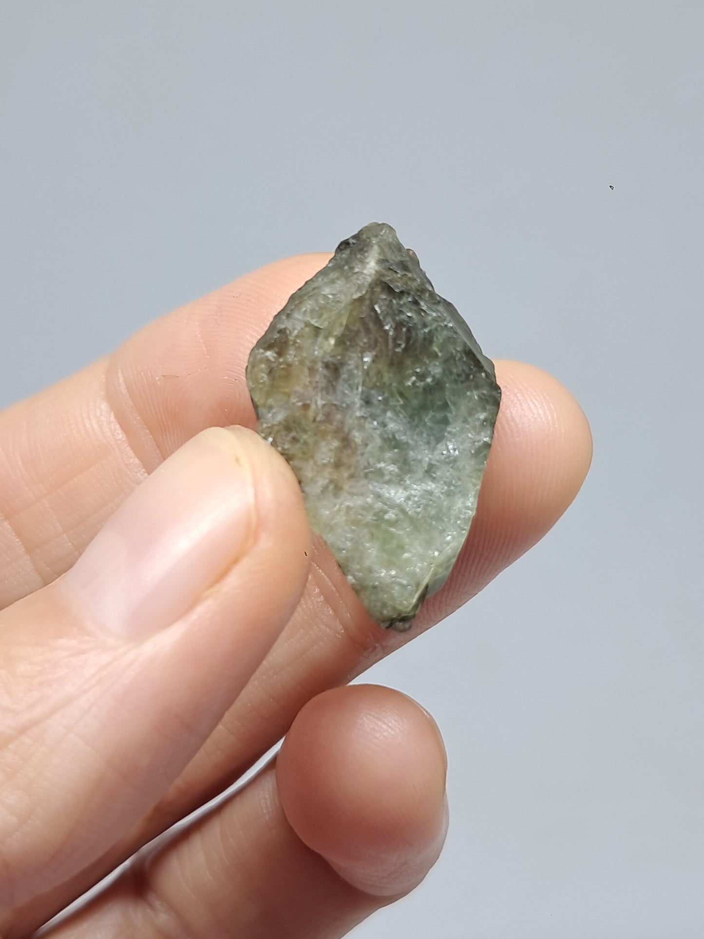 Natural Greenish-Blue *Teal* Sapphire Crystal (Karur) Rough Stone | Mineral Specimen #SP25