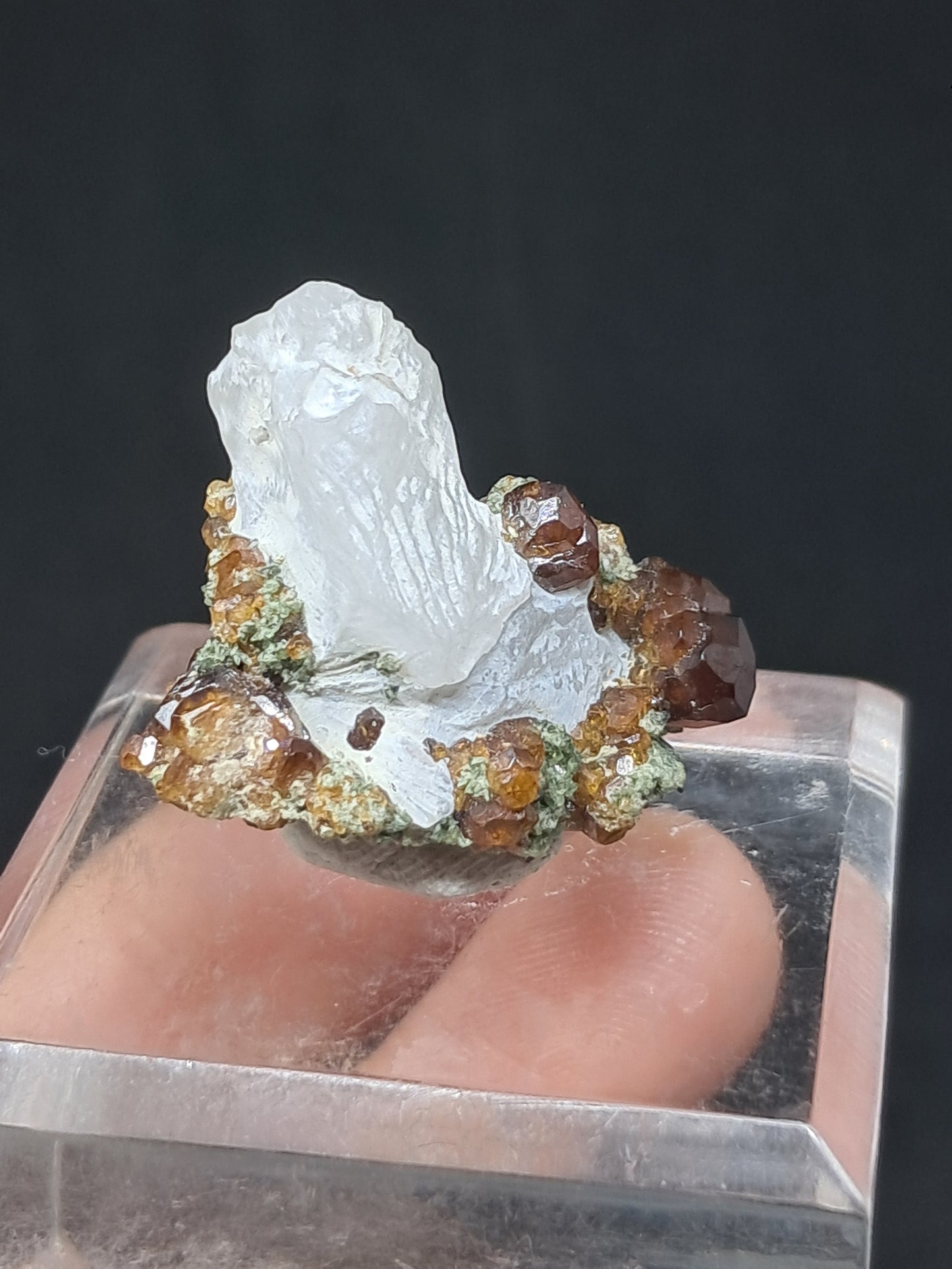 Granate Marrón con Calcita (México) | Cristal en Bruto | Ejemplar Mineral #GR5
