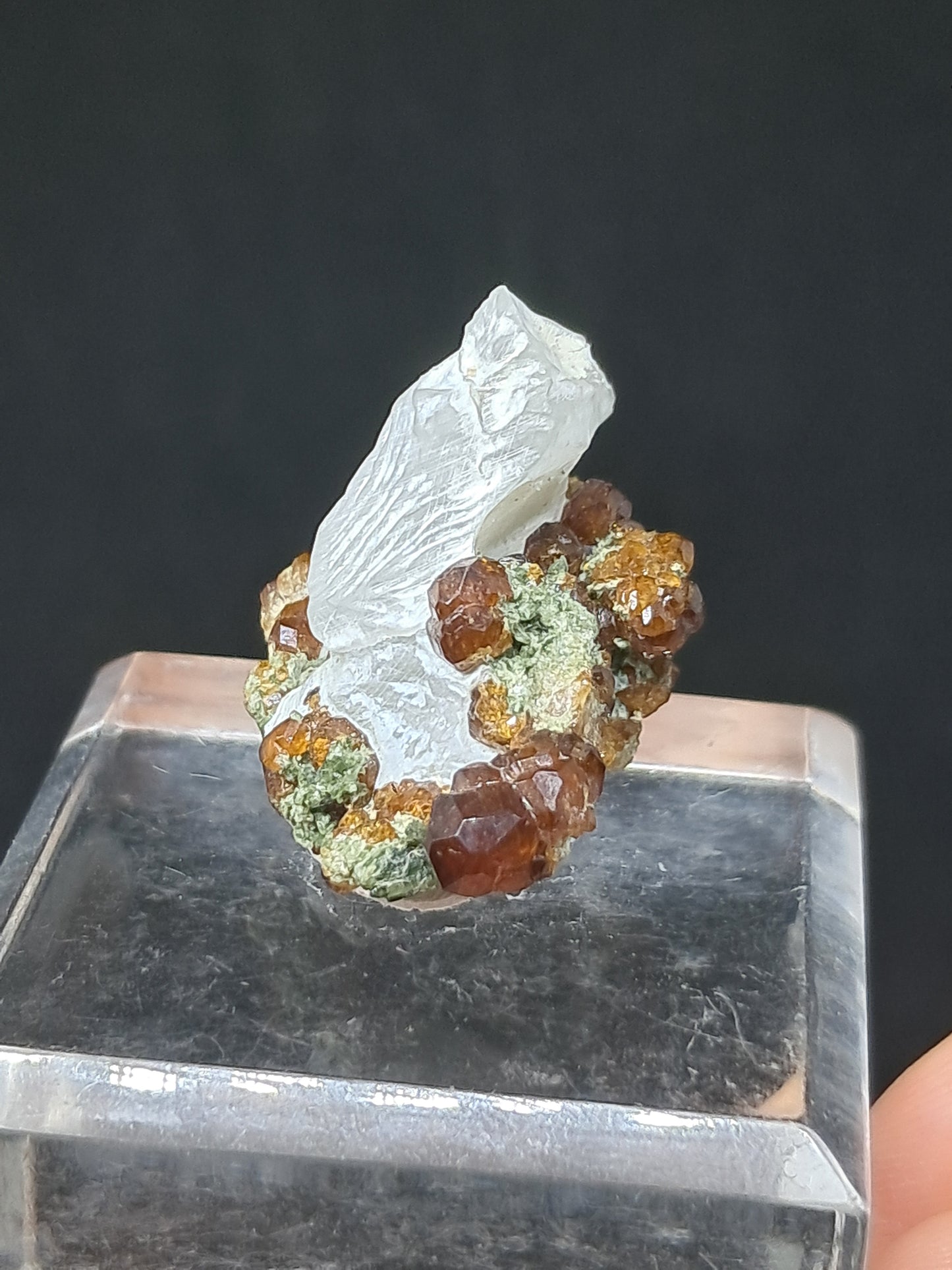 Granate Marrón con Calcita (México) | Cristal en Bruto | Ejemplar Mineral #GR5
