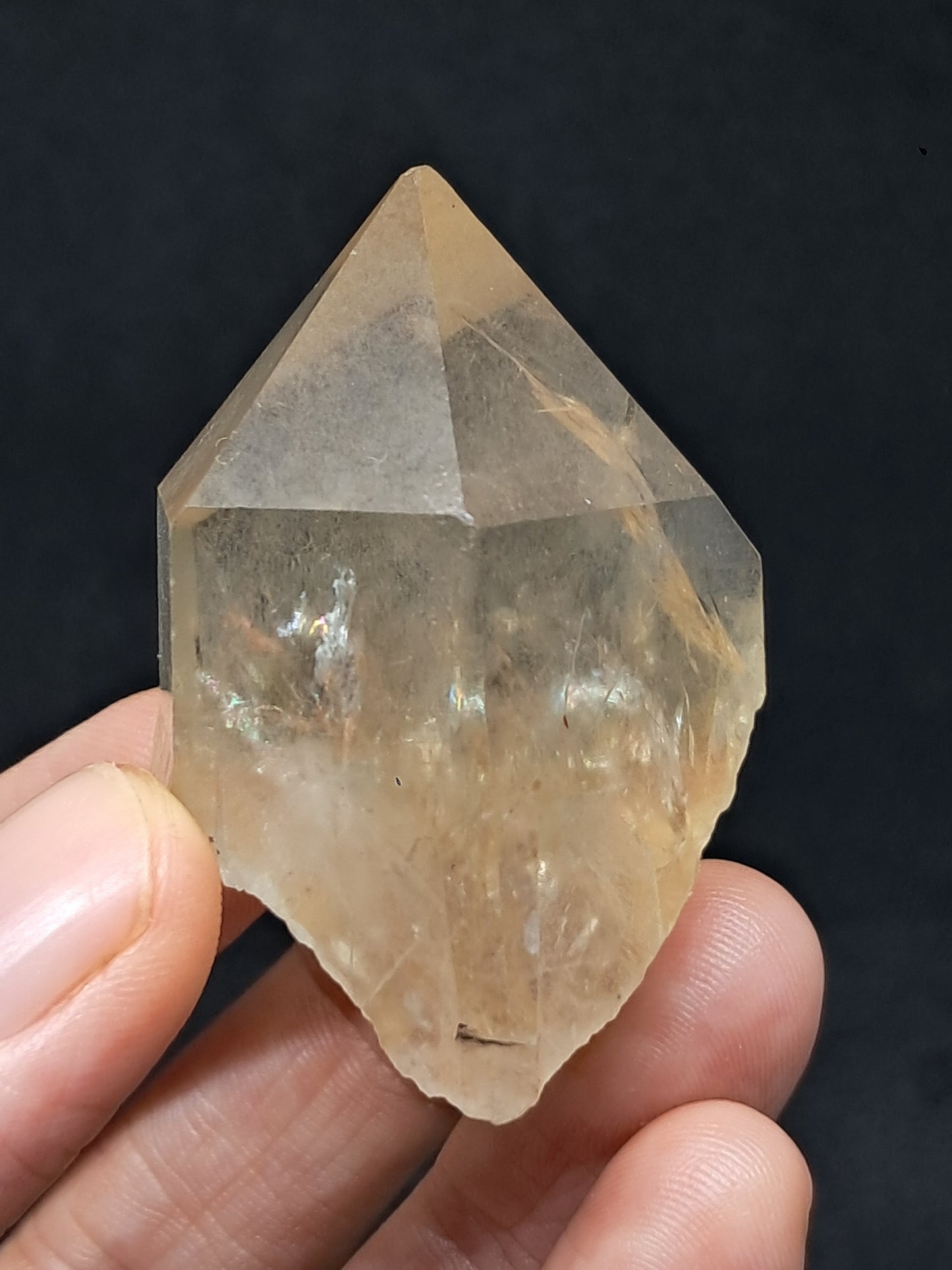 Natural Citrine "Kundalini" (Democratic Republic of Congo) crystal point | mineral specimen #CTN24