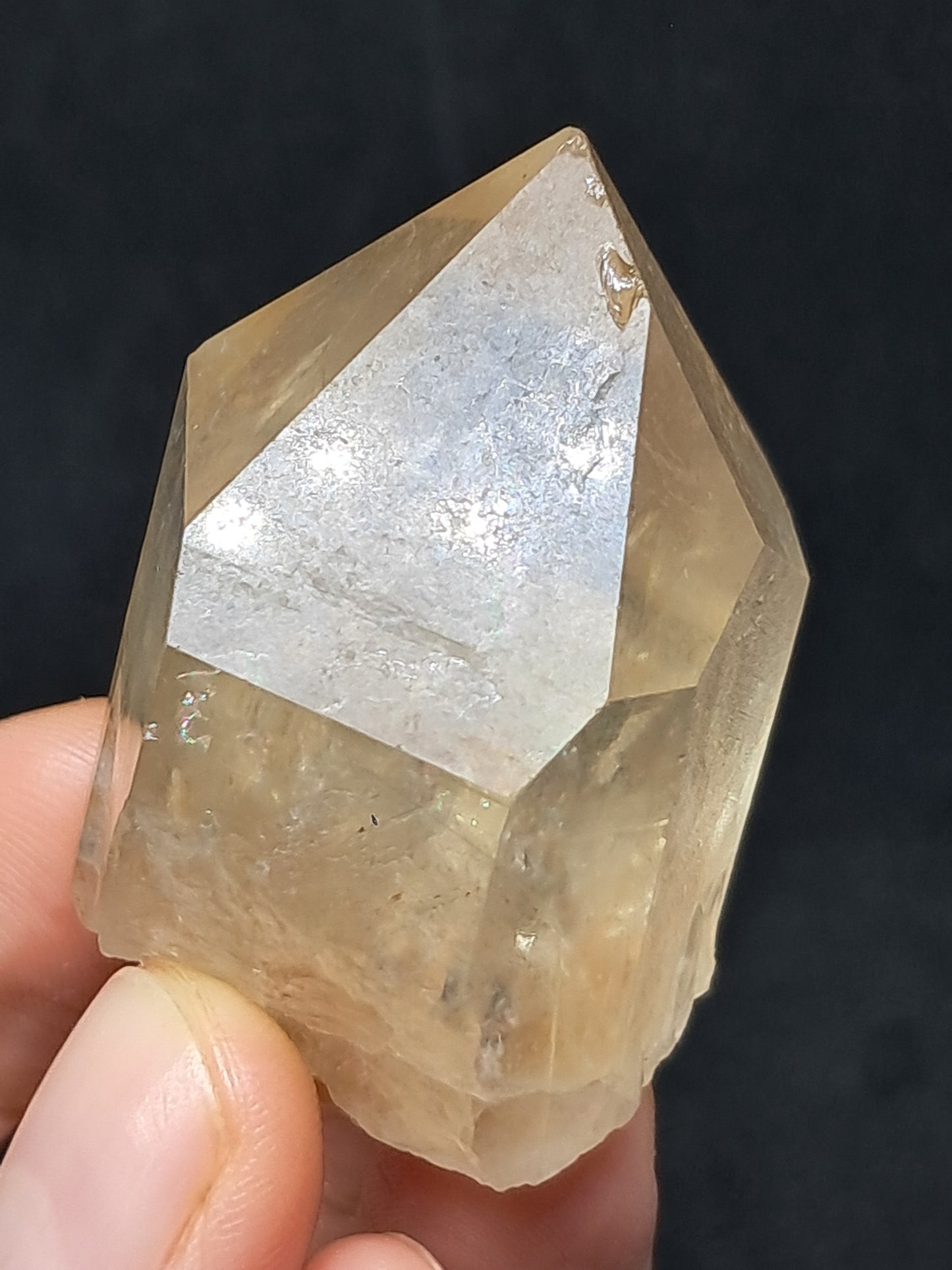 Natural Citrine "Kundalini" (Democratic Republic of Congo) crystal point | mineral specimen #CTN24