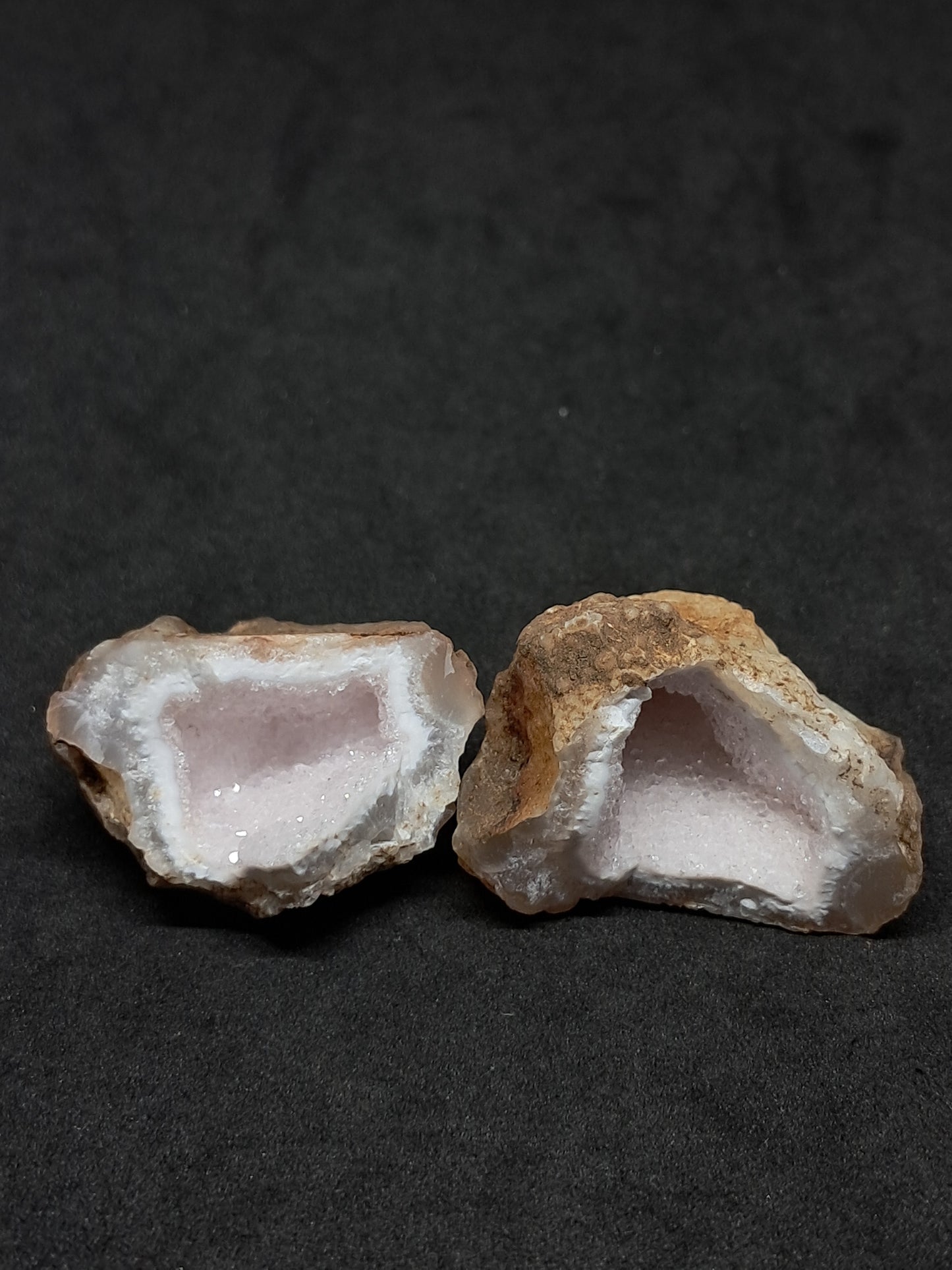 Pink Quartz Geode (Ajanta) | Deep Cavity | Natural Crystal | Chalcedony #GD24