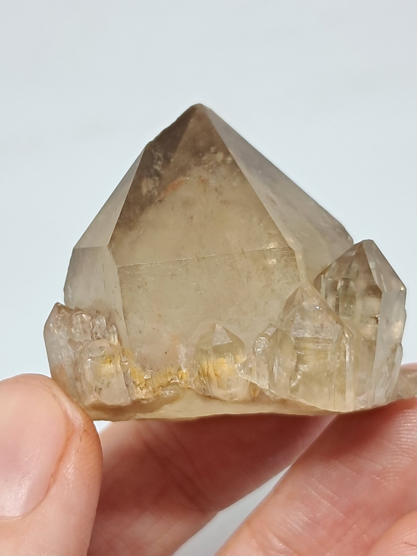 Natural Citrine "Kundalini" with Phantom (Democratic Republic of Congo) Crystal Point | Mineral Specimen #CTN10