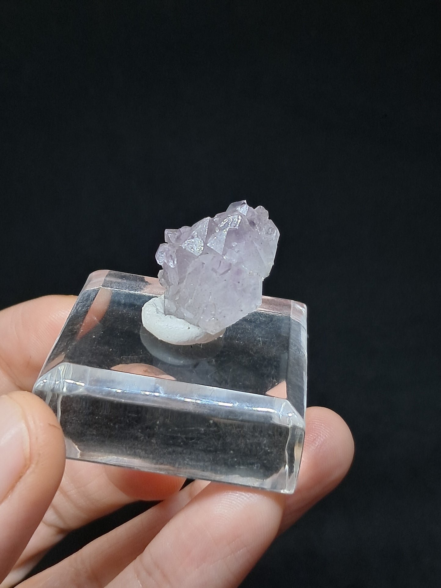 Amatista Elestial (Karur) | Cúmulo de cristales en bruto | Piedra natural | Ejemplar mineral n.° KA136
