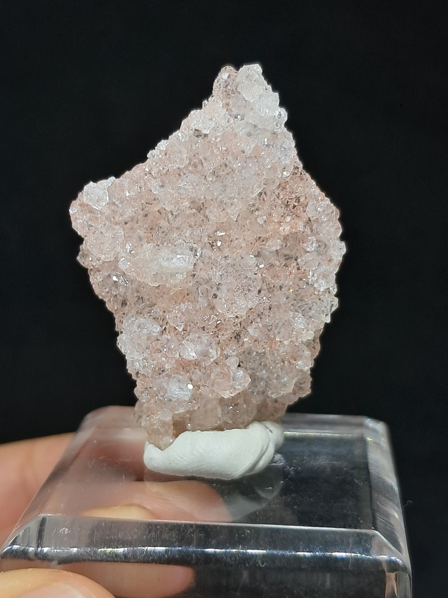 Pink Apophyllite On Quartz Floater Cluster (Ajanta) Natural Crystal | Mineral Specimen #APP4