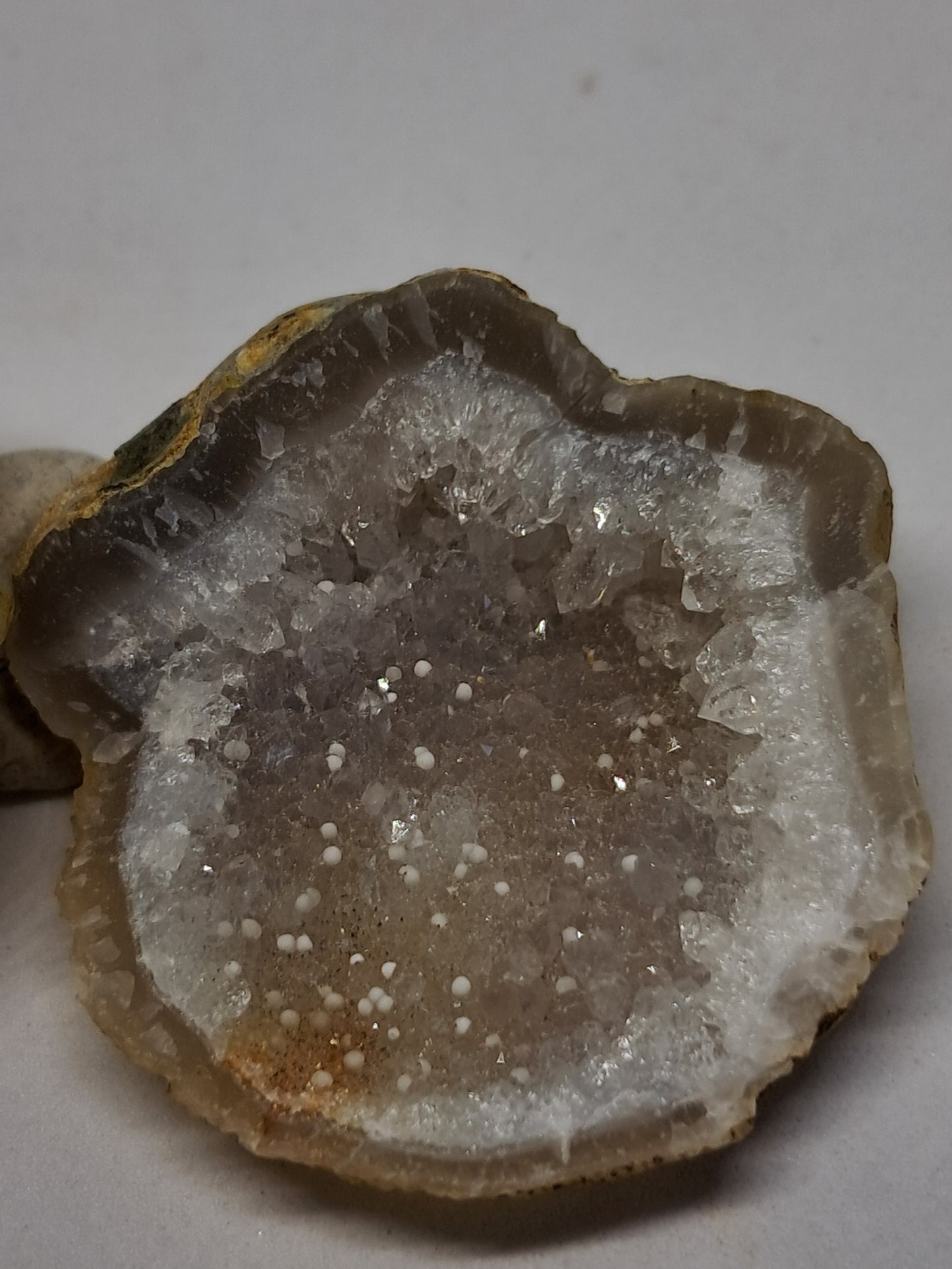 Quartz Geode with Fluorite balls #GD15 (Non-precious stone)