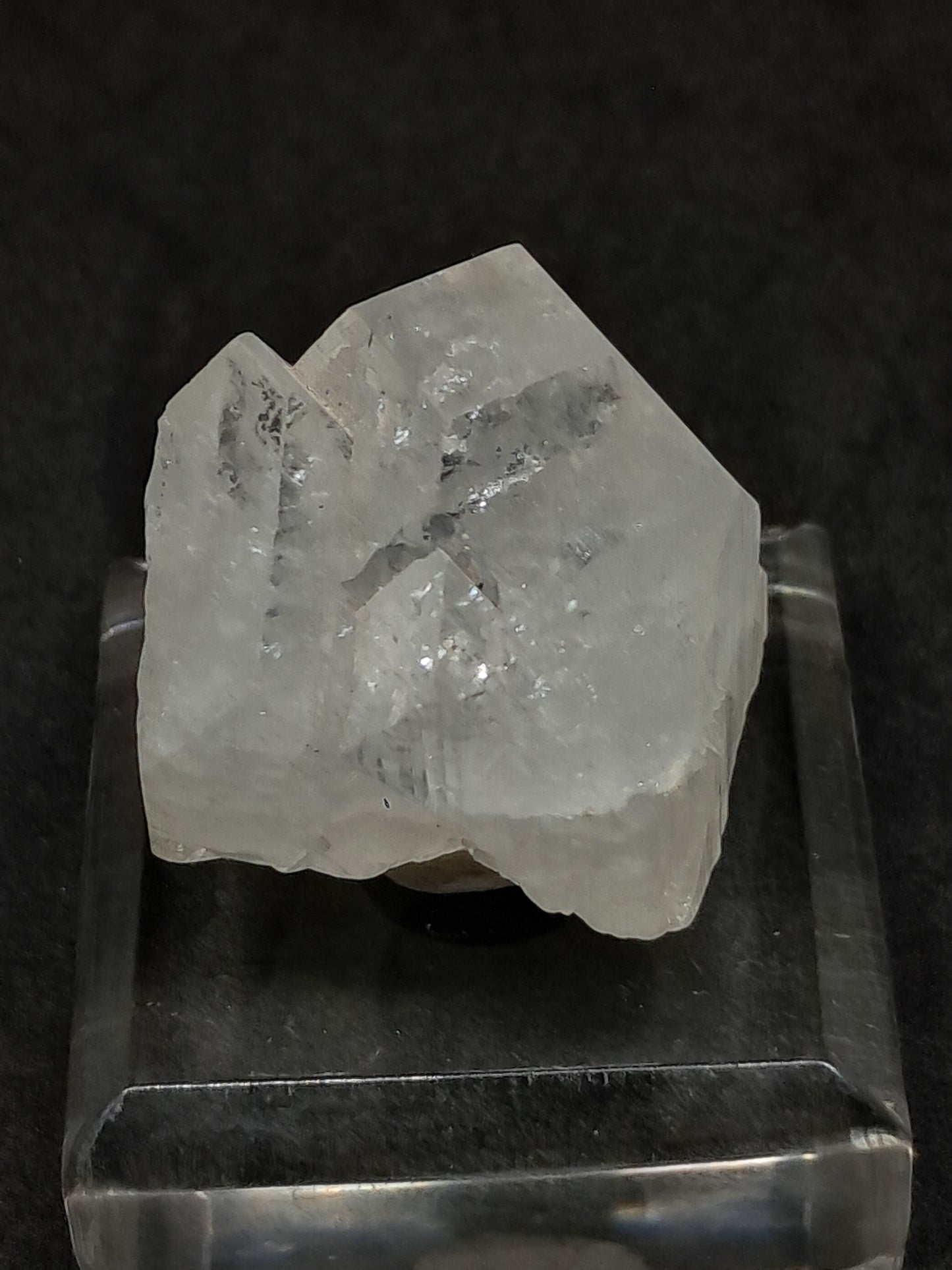 Clear Apophyllite Twinned Crystal (Ajanta) Natural Point | Mineral Specimen #AP57