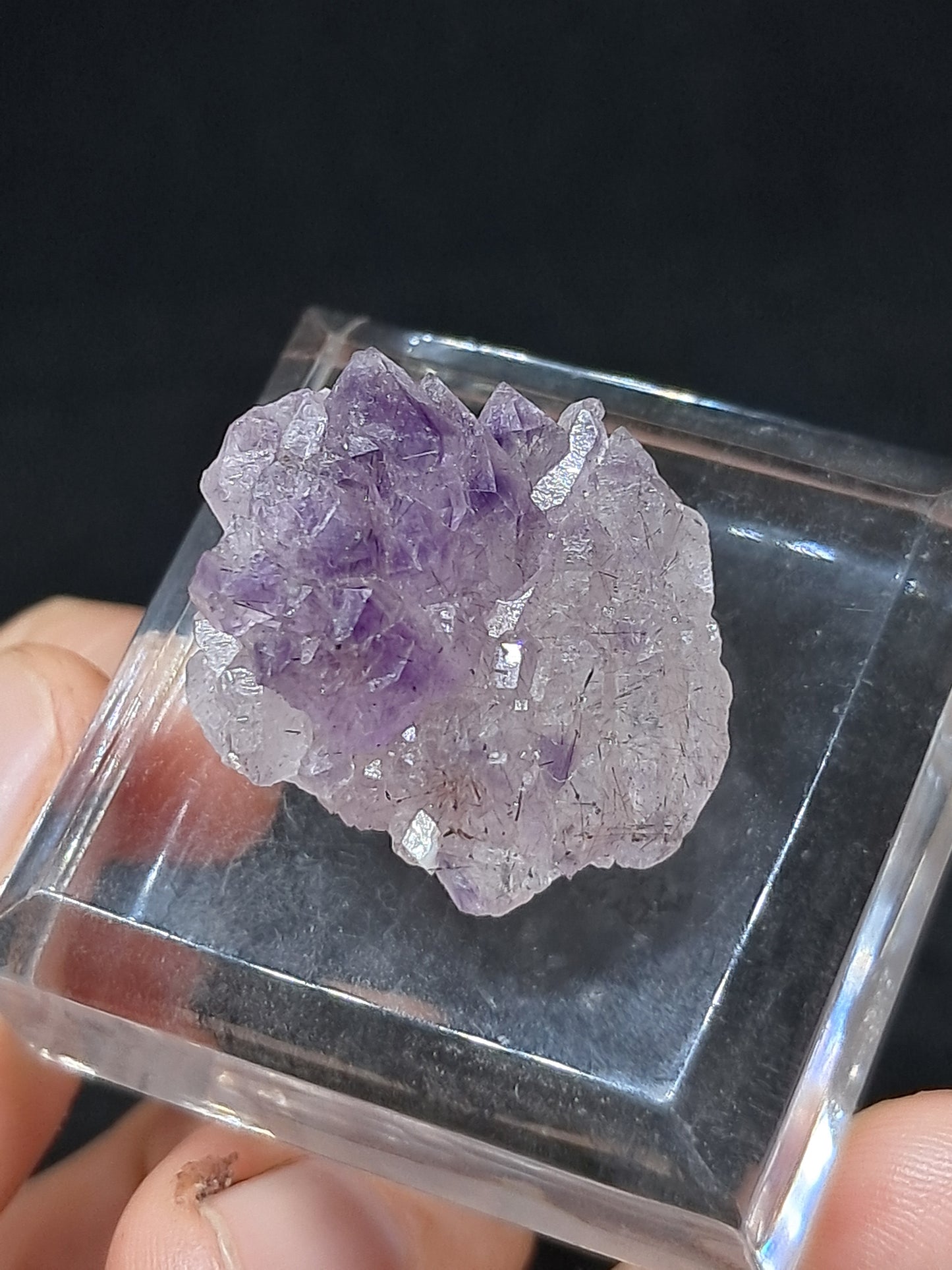 Cúmulo de cetro de amatista Super Seven (Karur) | Cristal en bruto | Piedra natural | Ejemplar mineral n.° KA130