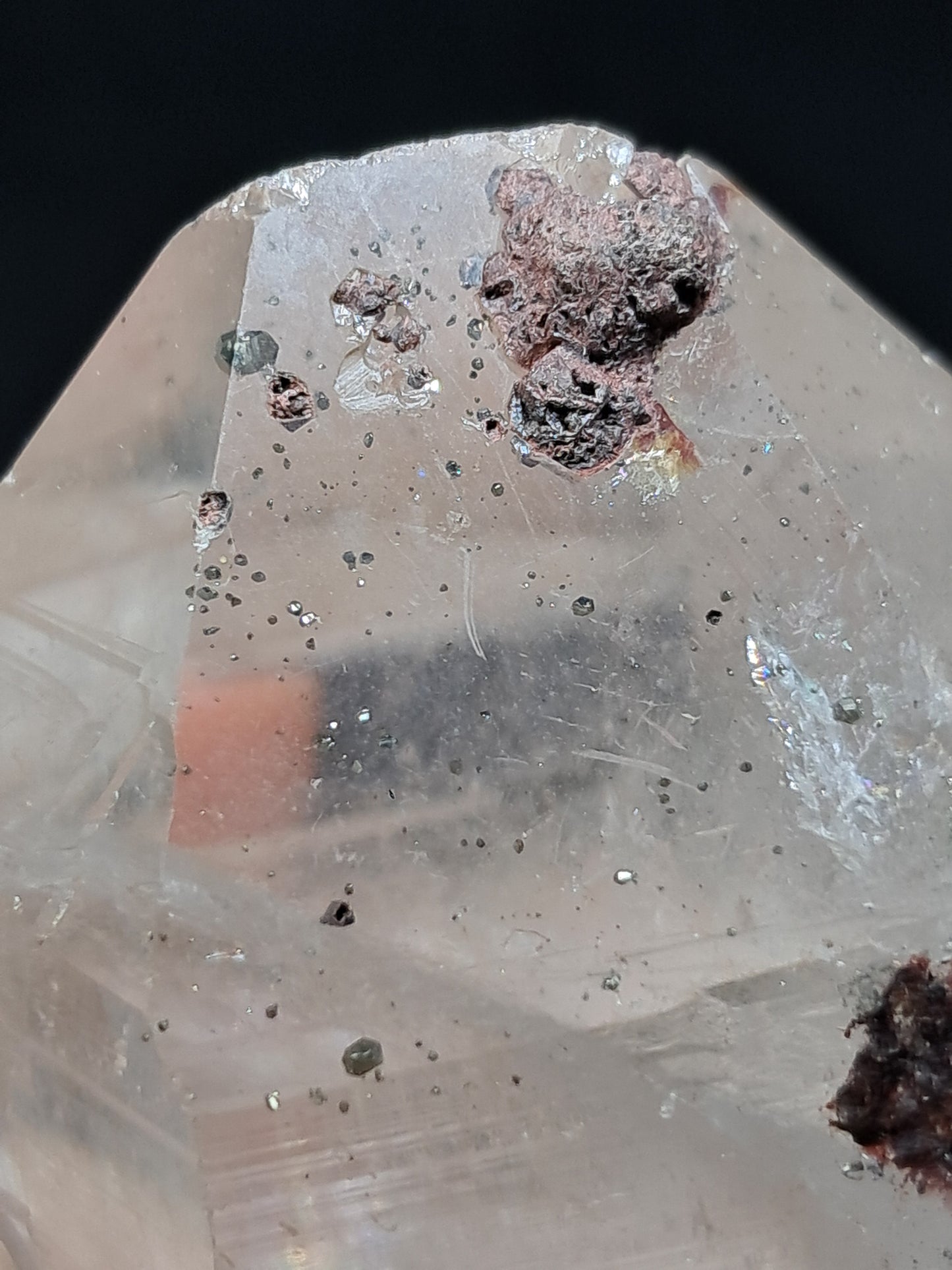 Himalayan Quartz Crystal Point with Pyrite Inclusions | Natural Stone | Mineral Specimen #CH52