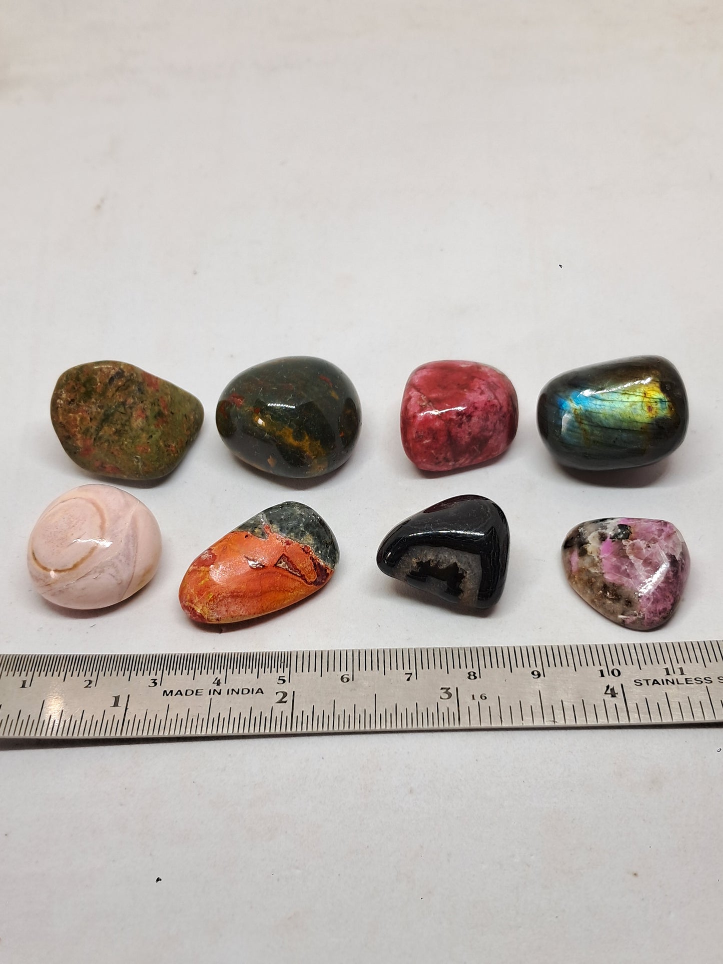 Set of 8 Mix Tumbled Stones | Polished Natural Stones