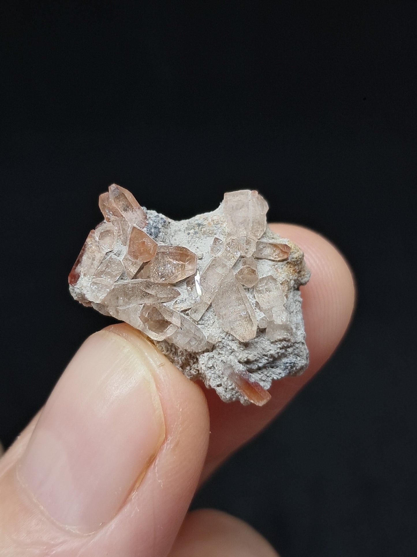 Cristales de topacio natural en matriz (México), piedra preciosa rara | Ejemplar mineral n.° TPZ15