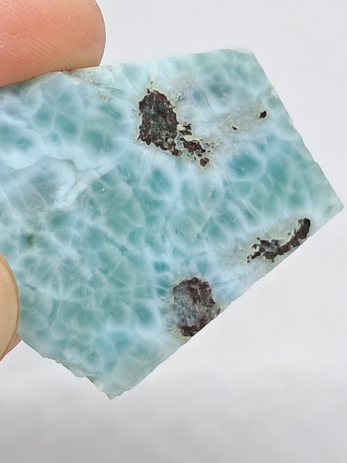 Larimar Raw Slice (Non-precious Natural Stone) #LM1