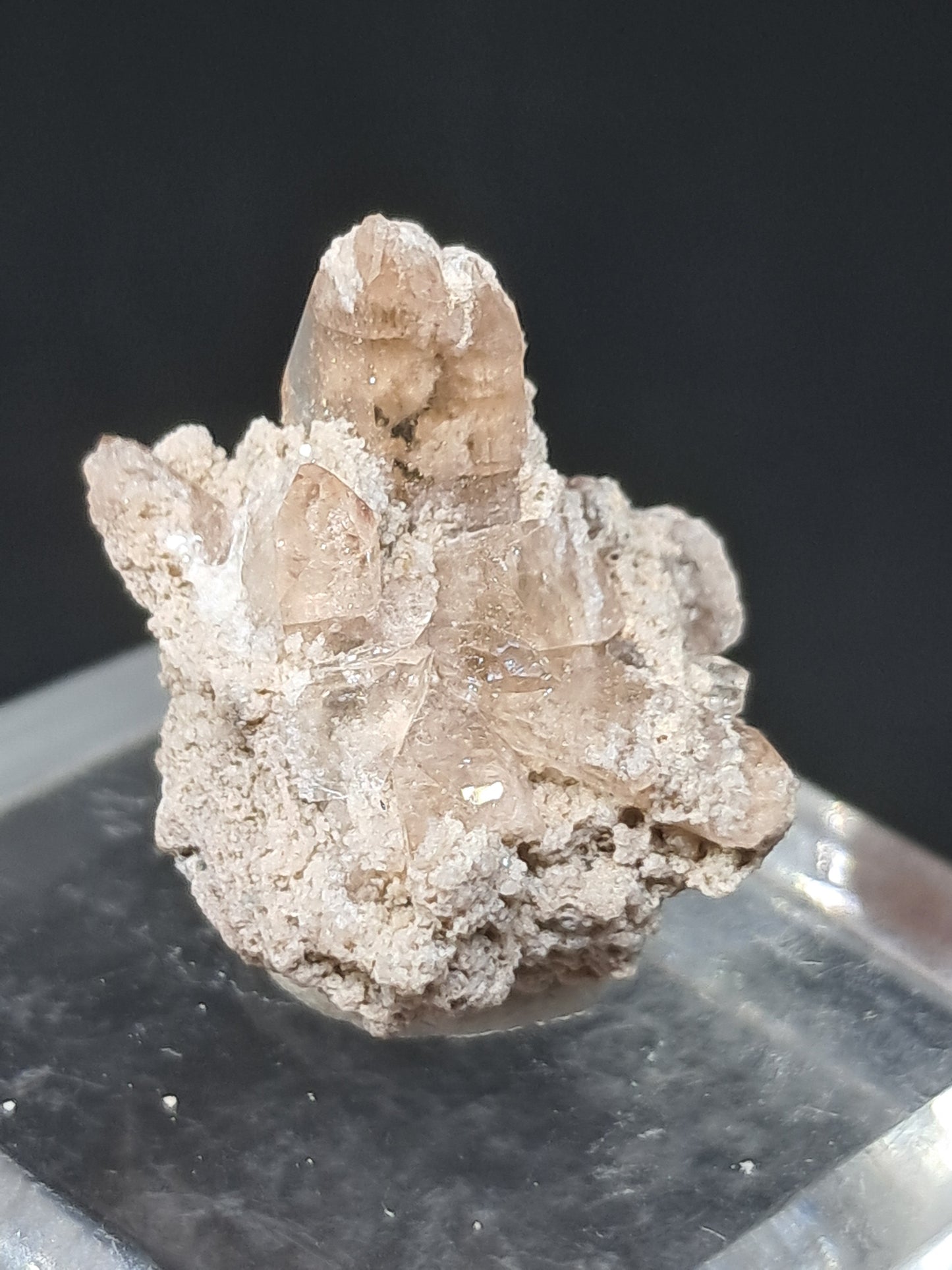 Cristales de topacio natural en matriz (México), piedra preciosa rara | Ejemplar mineral n.° TPZ27