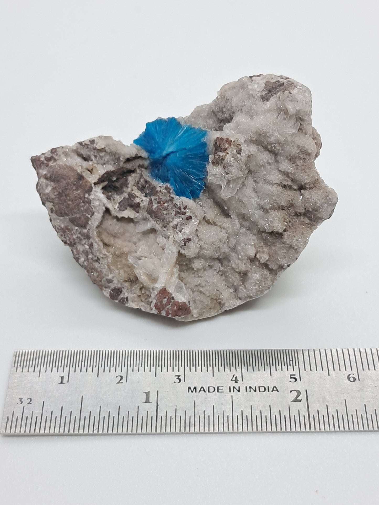 Cavansite on Heulandite Matrix (Wagholi) Rough Stone | Natural Crystal | Rare Mineral Specimen #CV31