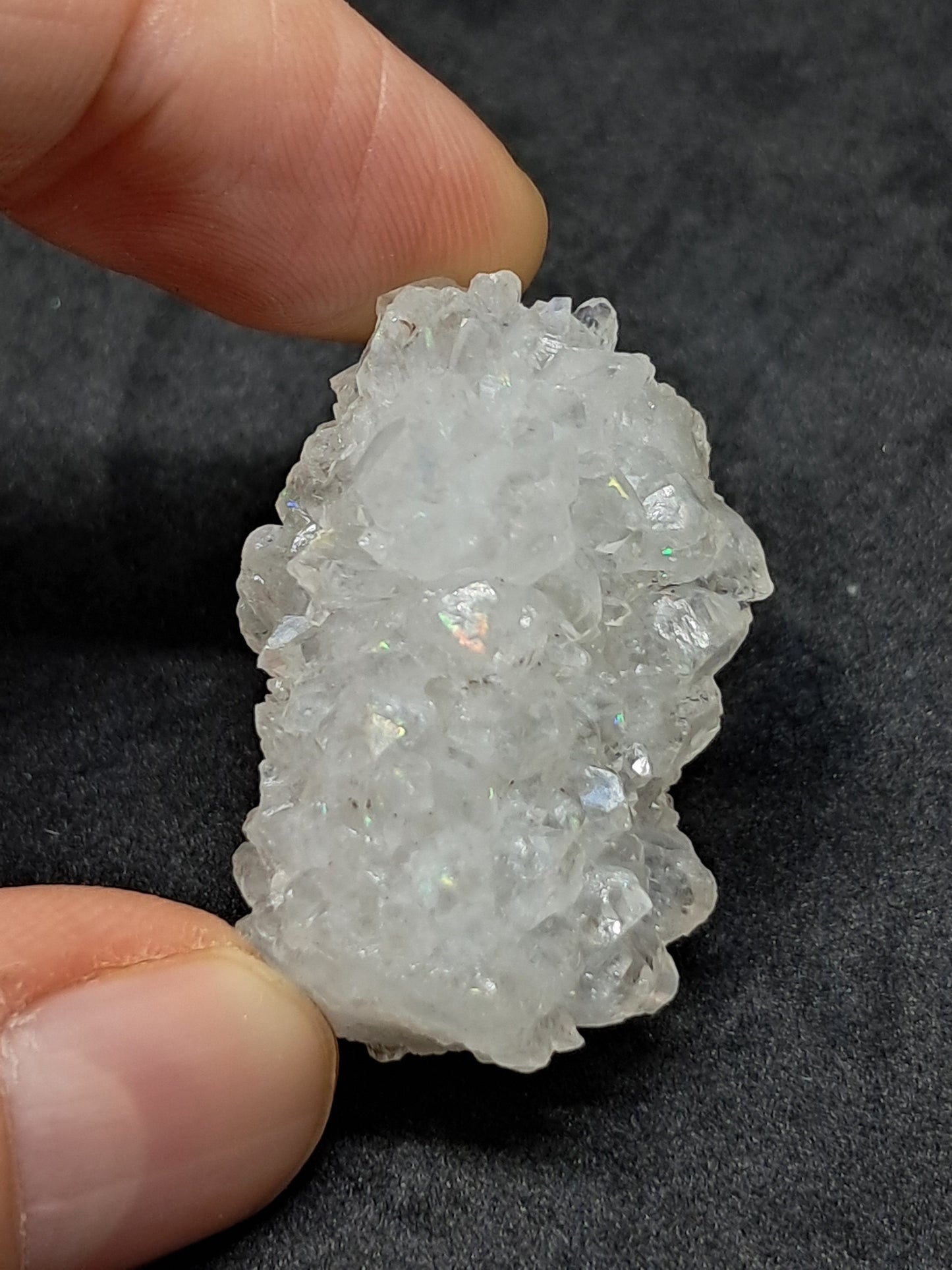 Iris Quartz Stalactite (Anandalite) *high iridiscence* (Non-precious stone) #AQ28