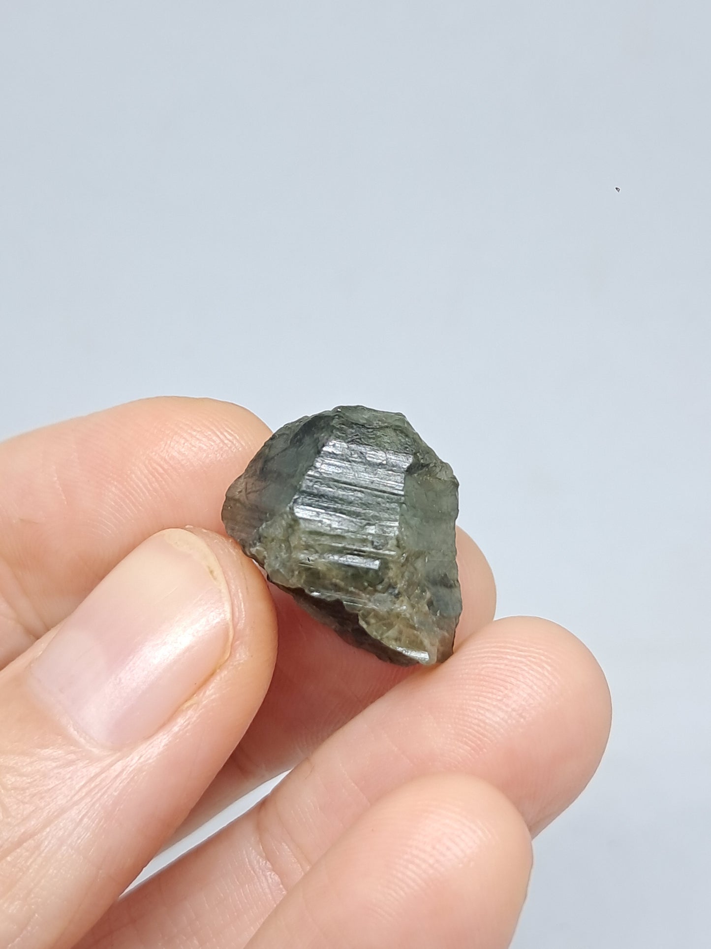 Natural Green Sapphire Crystal (Karur) Rough Stone | Mineral Specimen #SP23