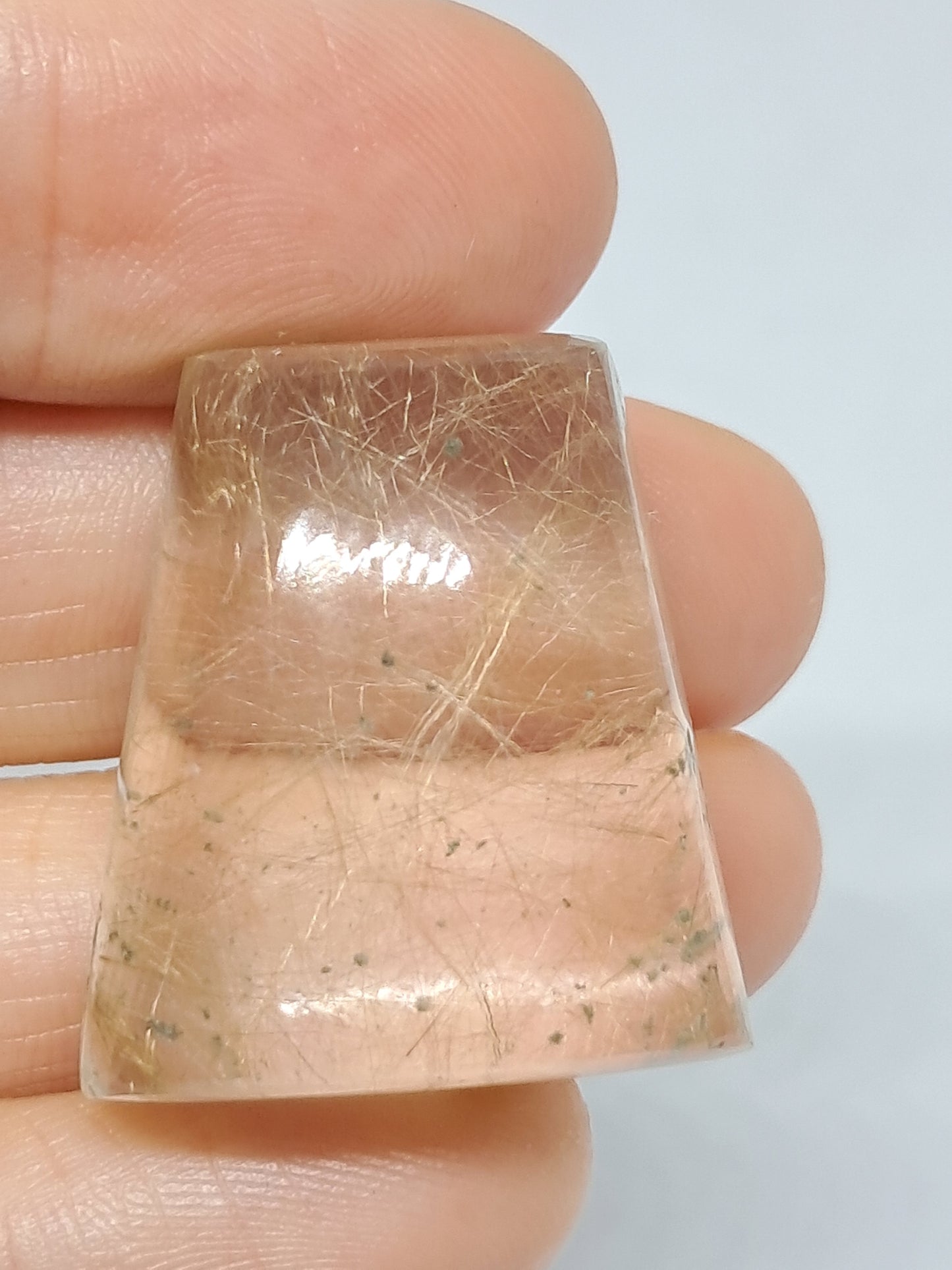 Rutile and Chlorite Quartz Cabochon #PQ6