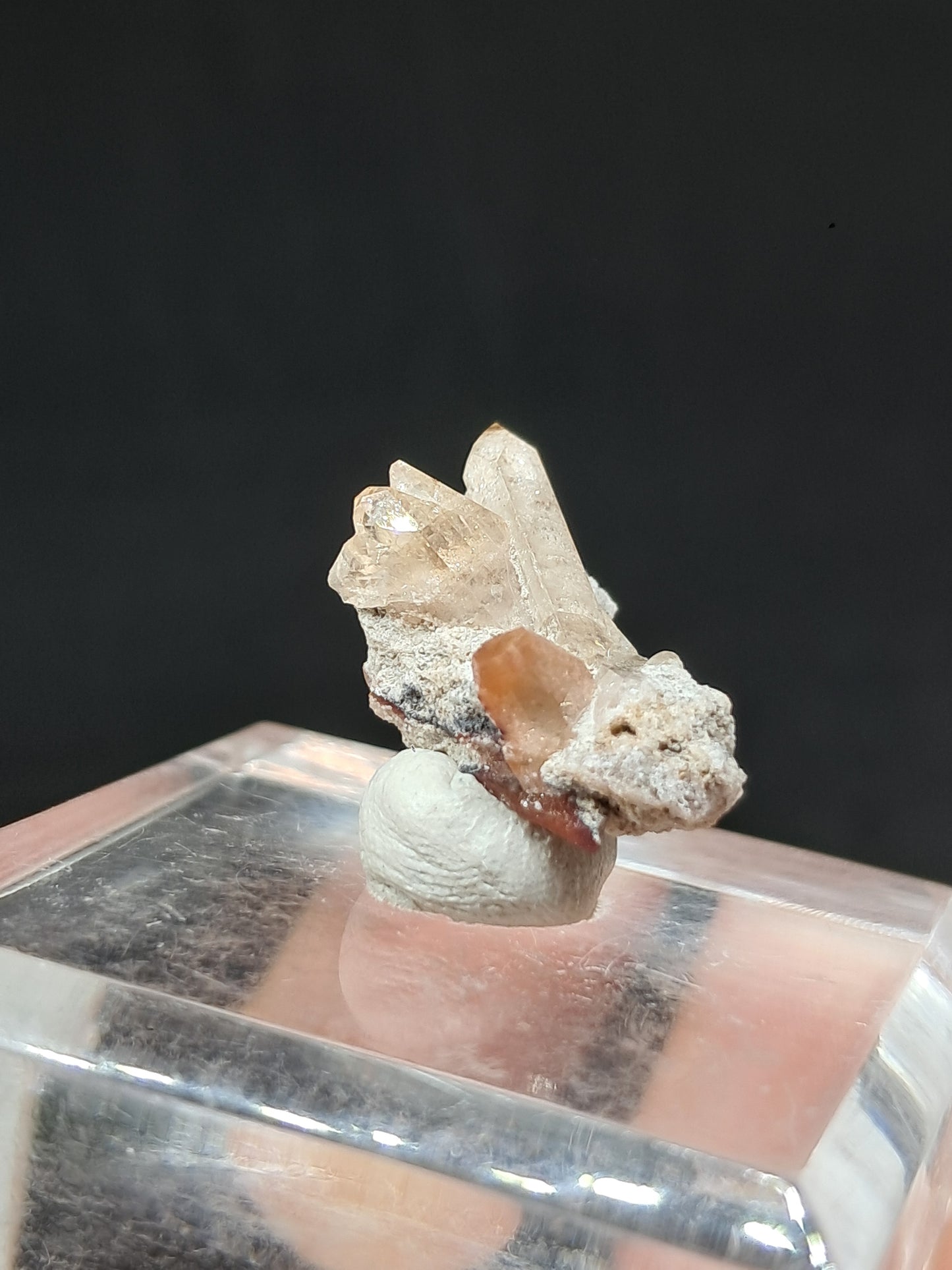 Cristales de topacio natural en matriz (México), piedra preciosa rara | Ejemplar mineral n.° TPZ13