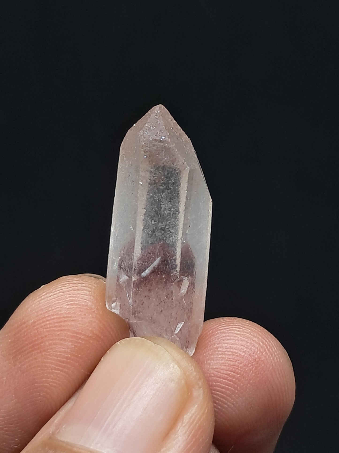 Cuarzo fantasma hematita (Telangana) | Cristal natural | Ejemplar mineral | Enlace del pasado | Diamante "Ventana" #HPQ49
