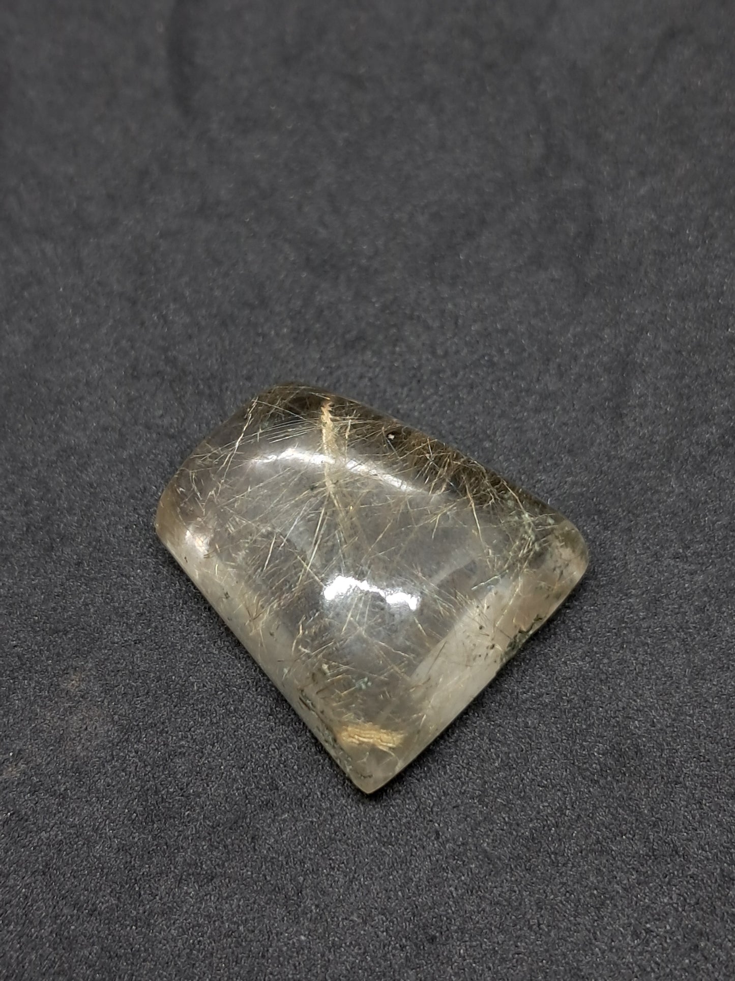 Rutile and Chlorite Quartz Cabochon #PQ6