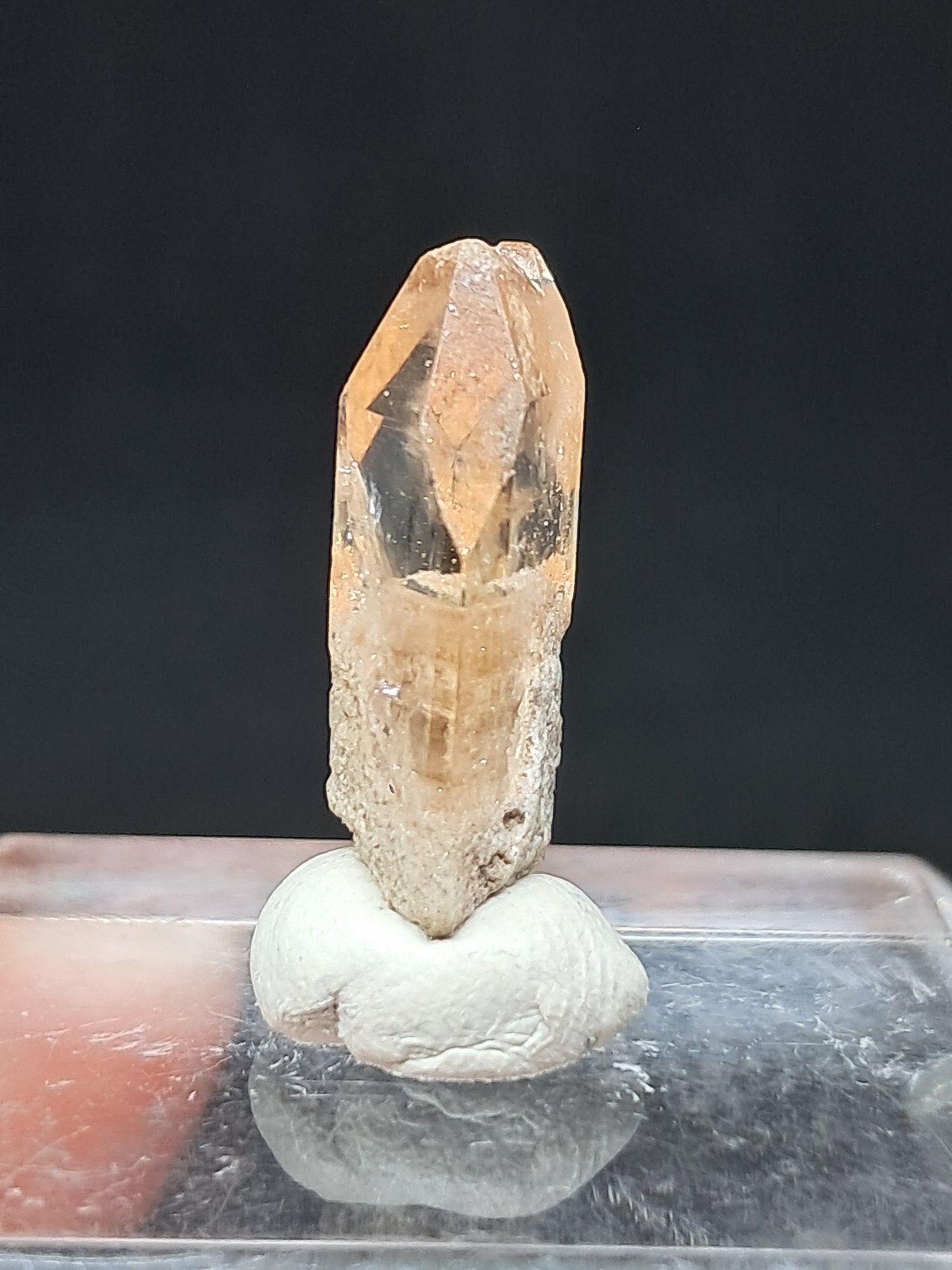 Cristal de topacio natural (México), piedra preciosa rara | Ejemplar mineral n.° TPZ2