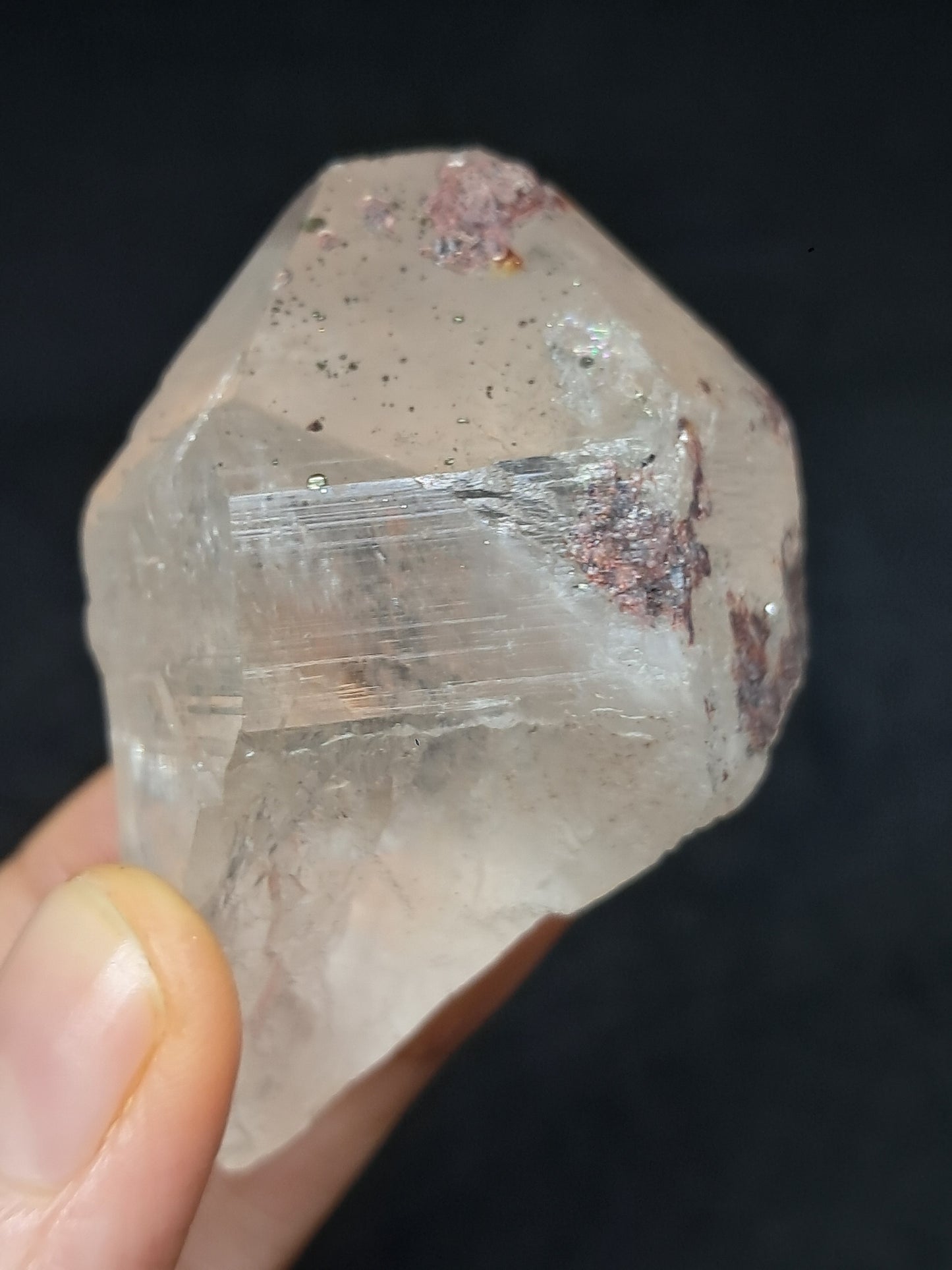 Himalayan Quartz Crystal Point with Pyrite Inclusions | Natural Stone | Mineral Specimen #CH52