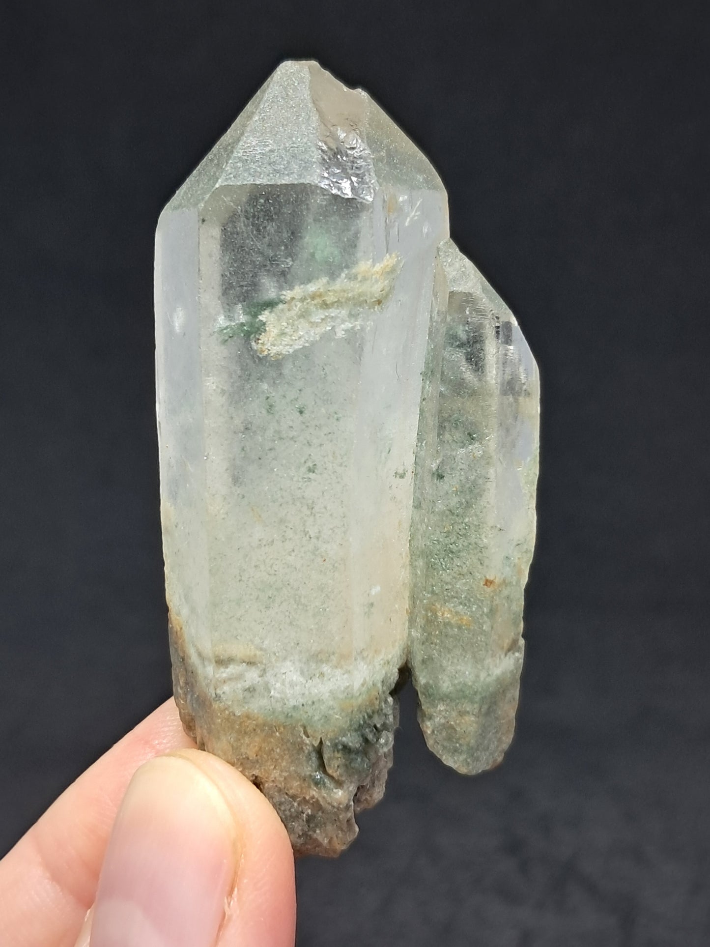 Chlorite Quartz Self-Healed Point (Himachal Pradesh) Rough Stone | Twinned Natural Crystal | Mineral Specimen | Chamanic Garden #CQ3