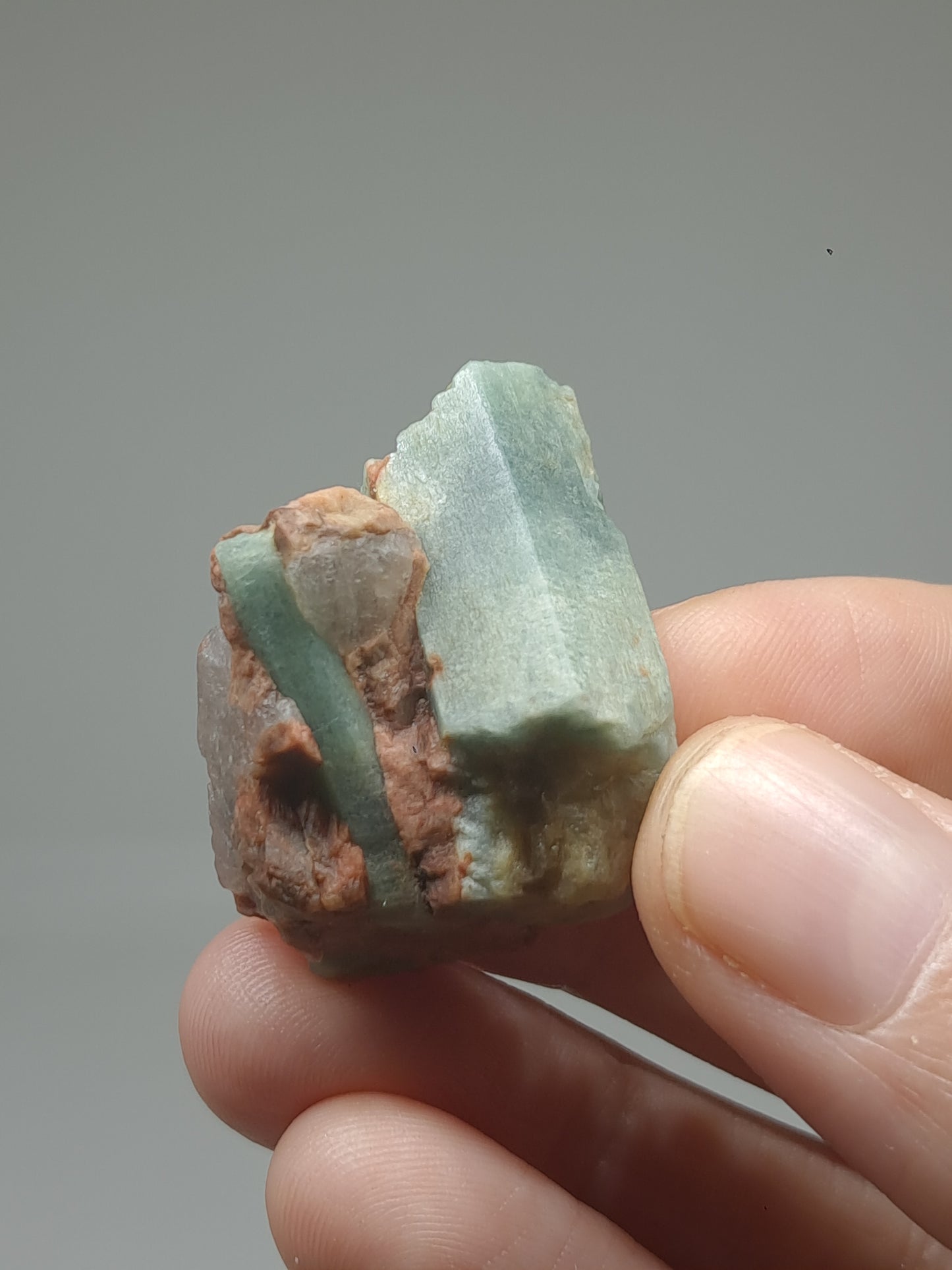 Aquamarine on Matrix (Karur) Rough Natural Crystal | Mineral Specimen #AQM42