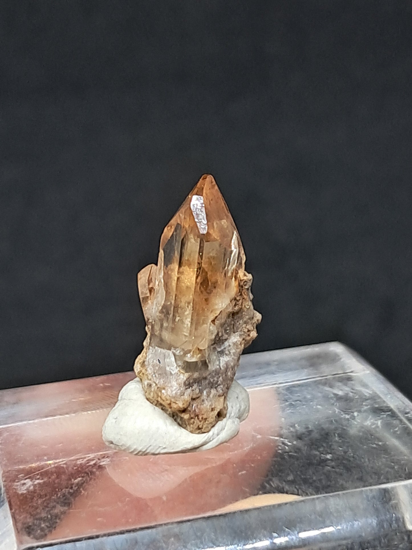 Cristal de topacio natural (México), piedra preciosa rara | Ejemplar mineral n.° TPZ3