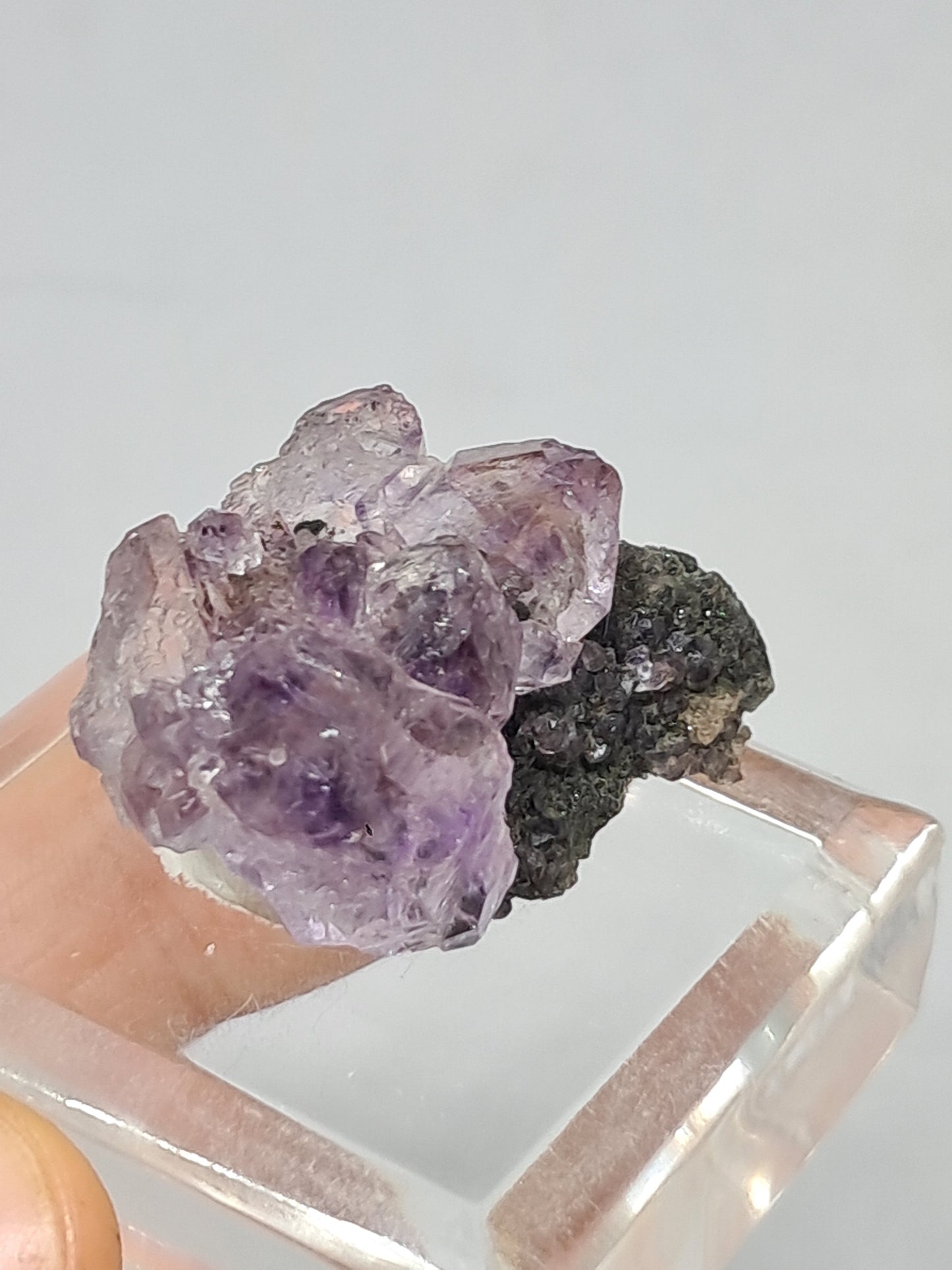 Amatista en matriz de limonita (Karur) | Cristal en bruto | Piedra natural | Ejemplar mineral n.° KA122