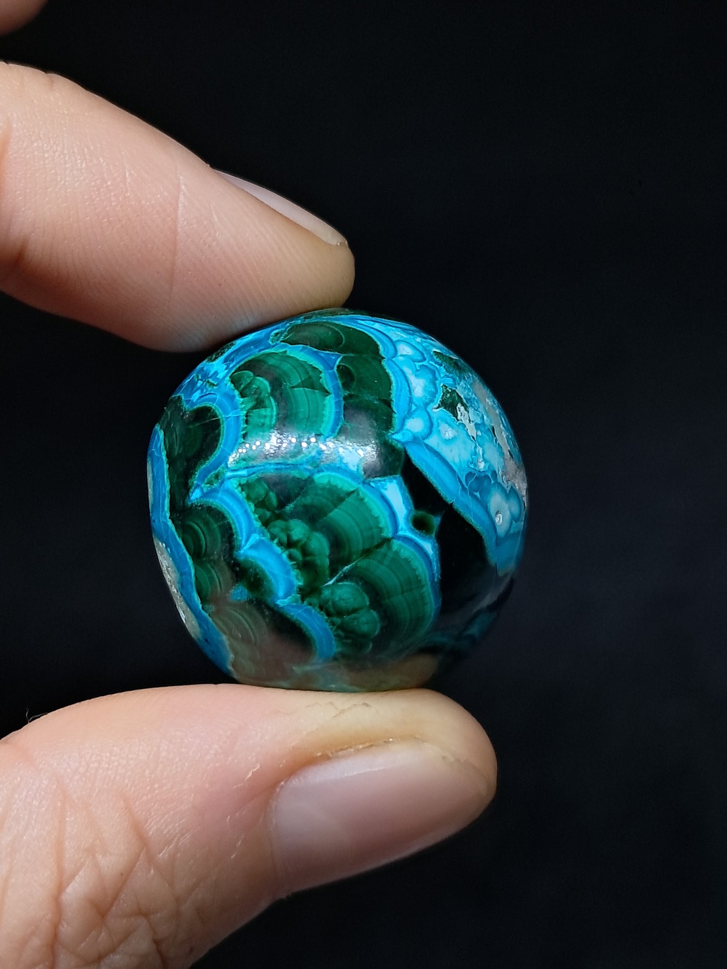 Chrysocolla w/ Malachite Sphere | Good Quality Natural Stone