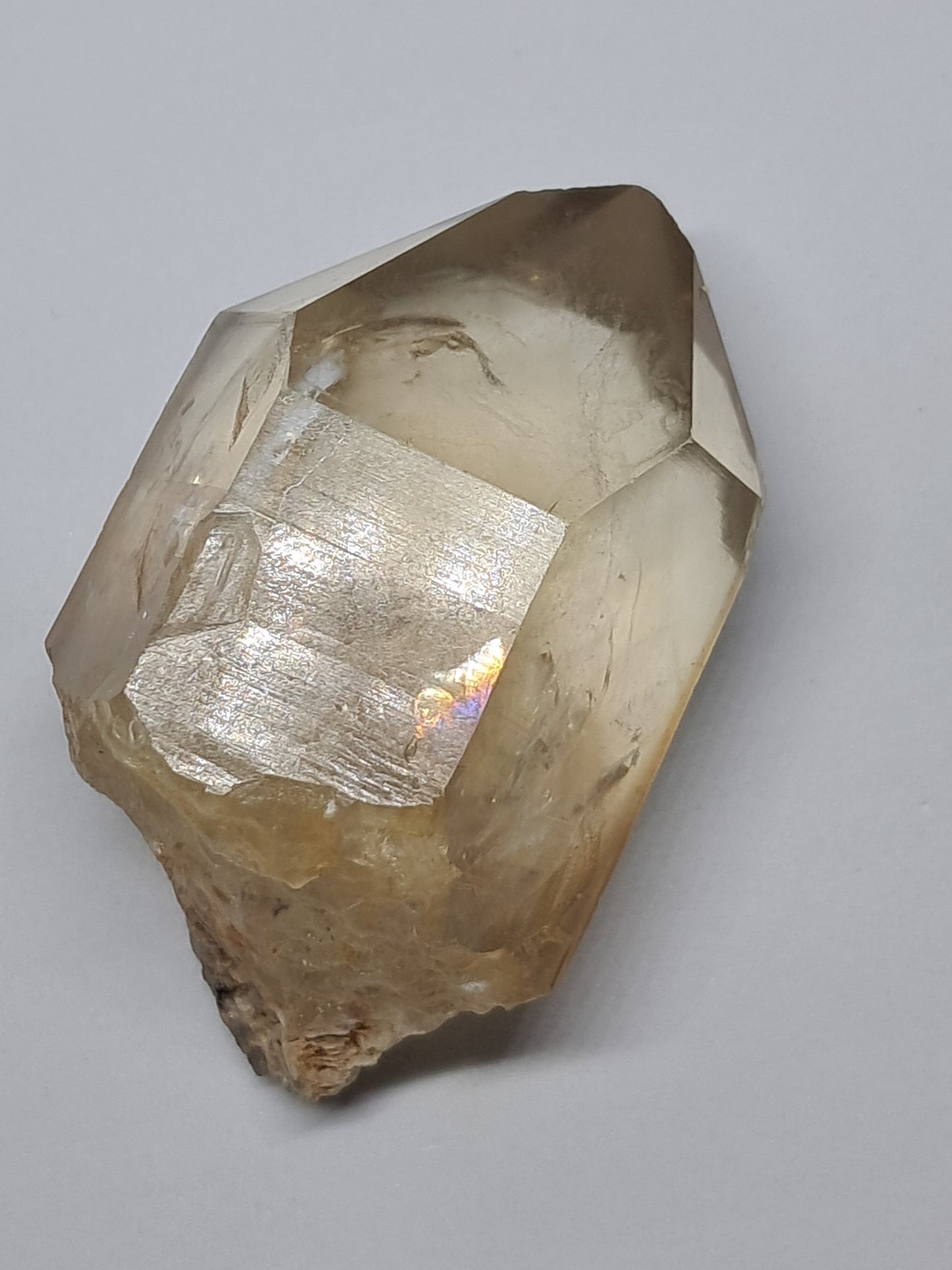 Natural Citrine "Kundalini" with Rainbows (Democratic Republic of Congo) Crystal Point | Mineral Specimen #CTN13