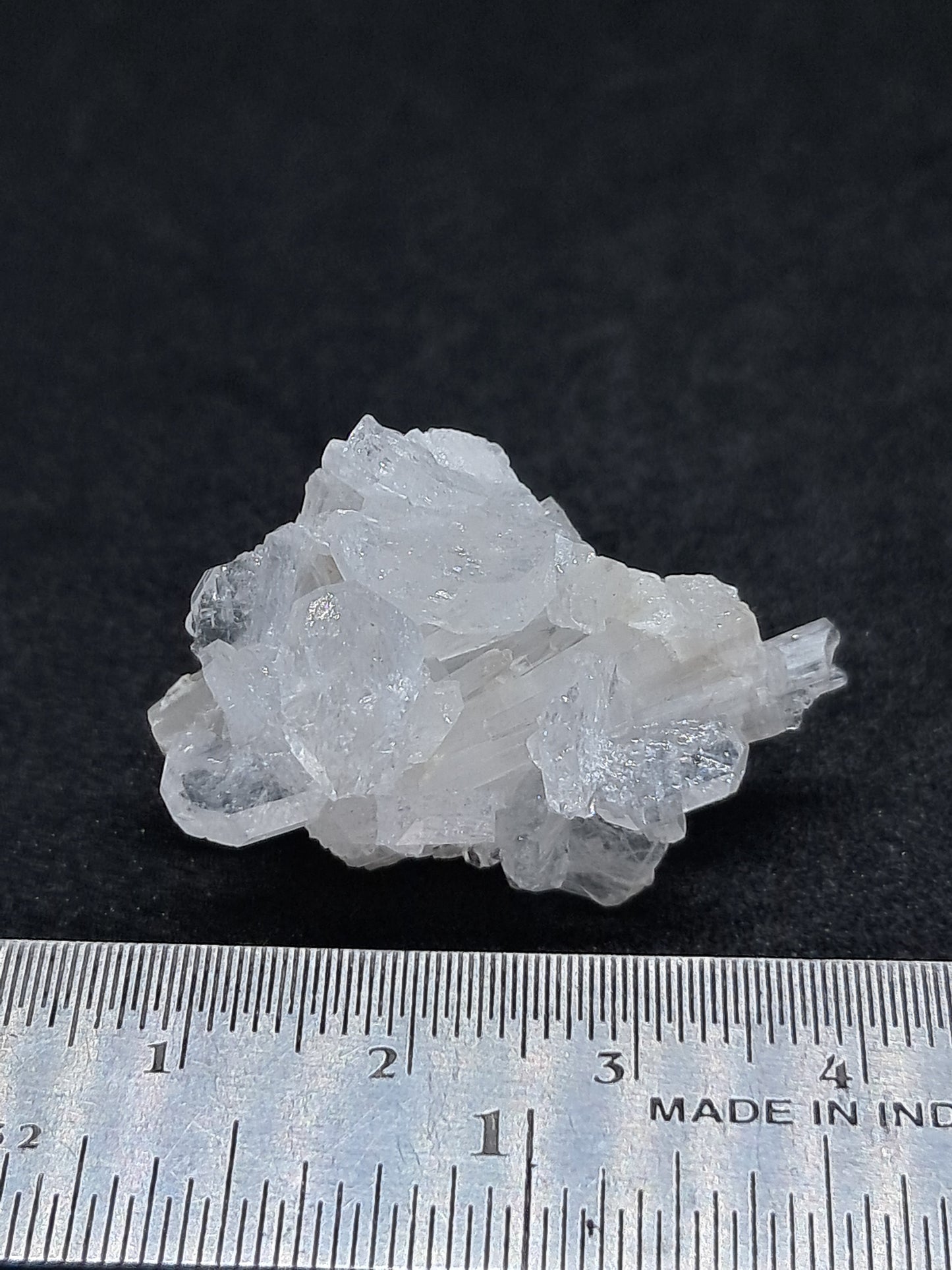 Scolecite w/ Apophyllite Mounted in Box (Ajanta) Natural Crystal | Mineral Specimen #ZL9