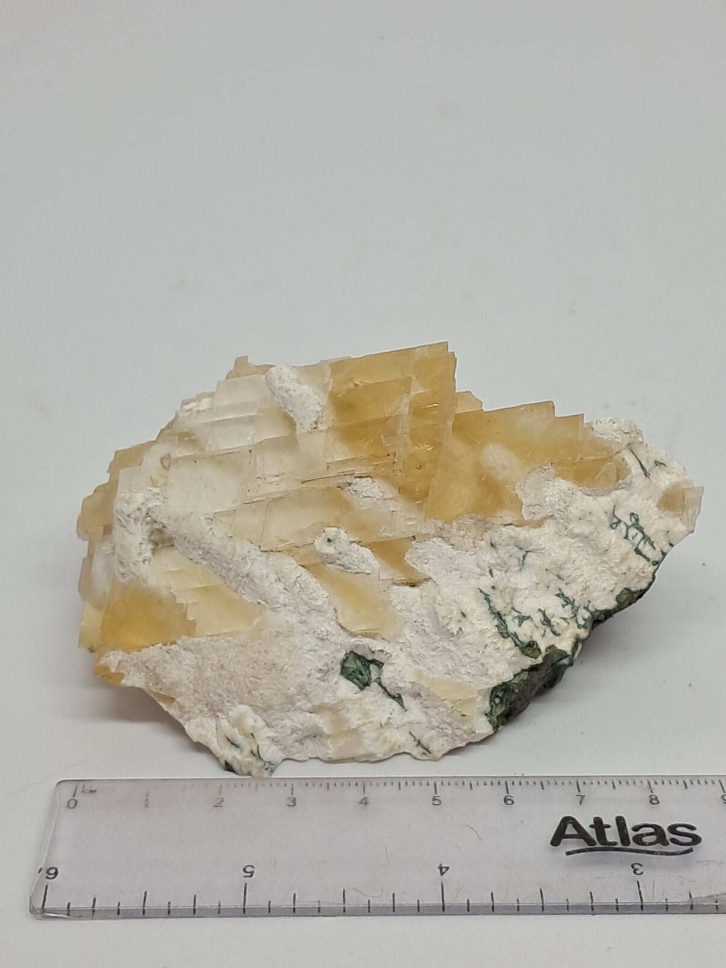 Honey Calcite w/ Okenite (India) Rough Crystal | Natural Stone | Mineral Specimen #CA17