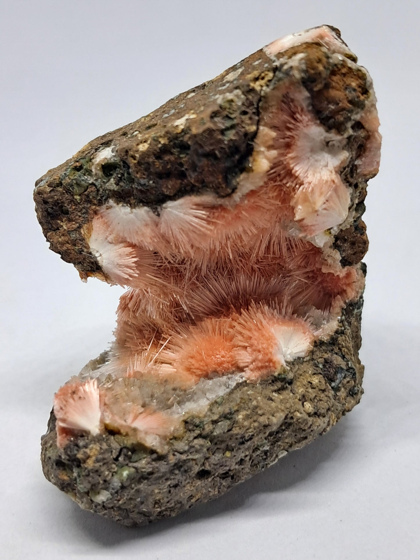 Mesolite w/ Hematite Inclusion (Madhya Pradesh) Natural Crystal| Mineral Specimen #MS2