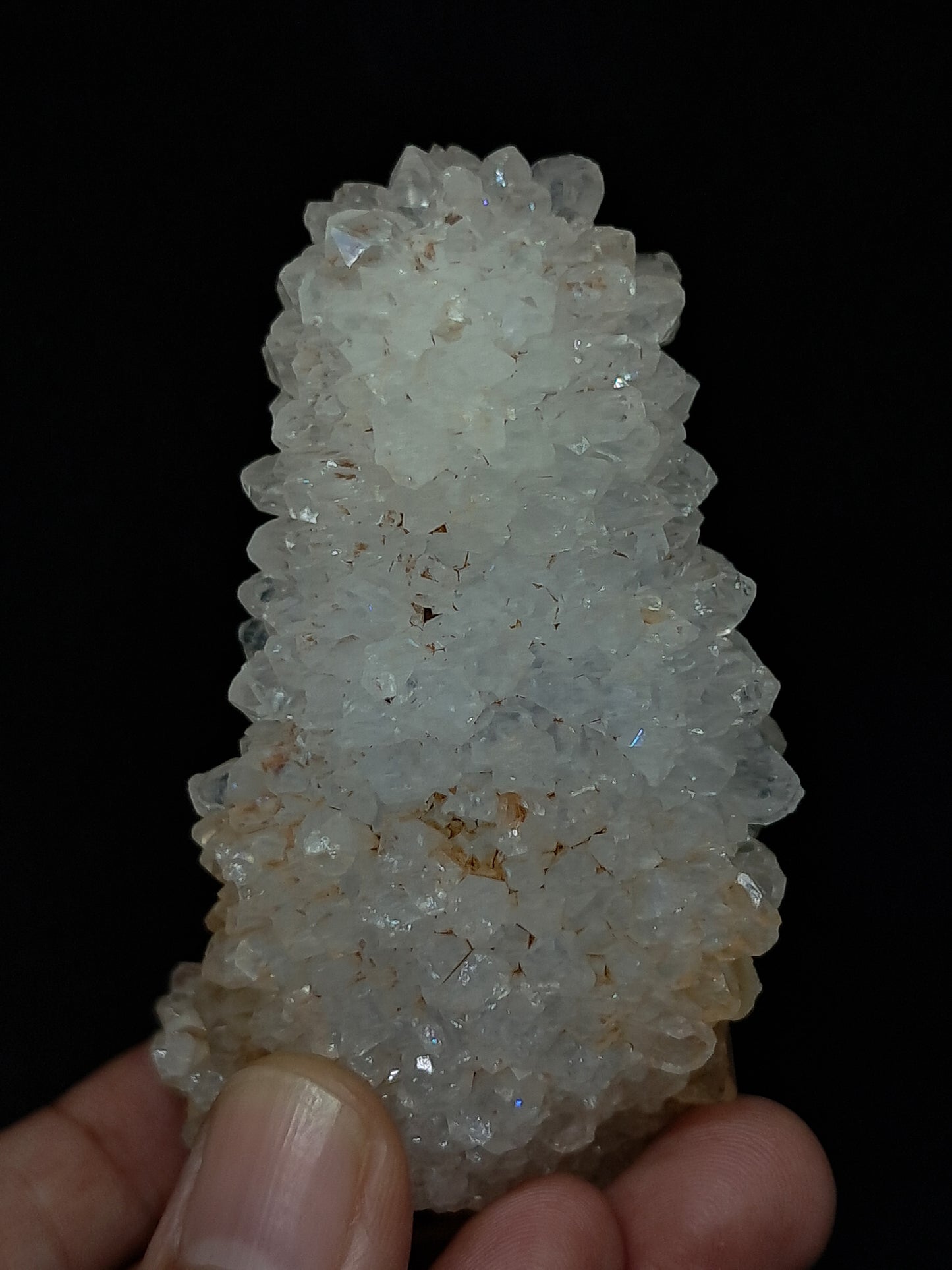 Cuarzo iris (Aurangabad) | Anandalita | Estalactita | Cristal natural n.° AQ6
