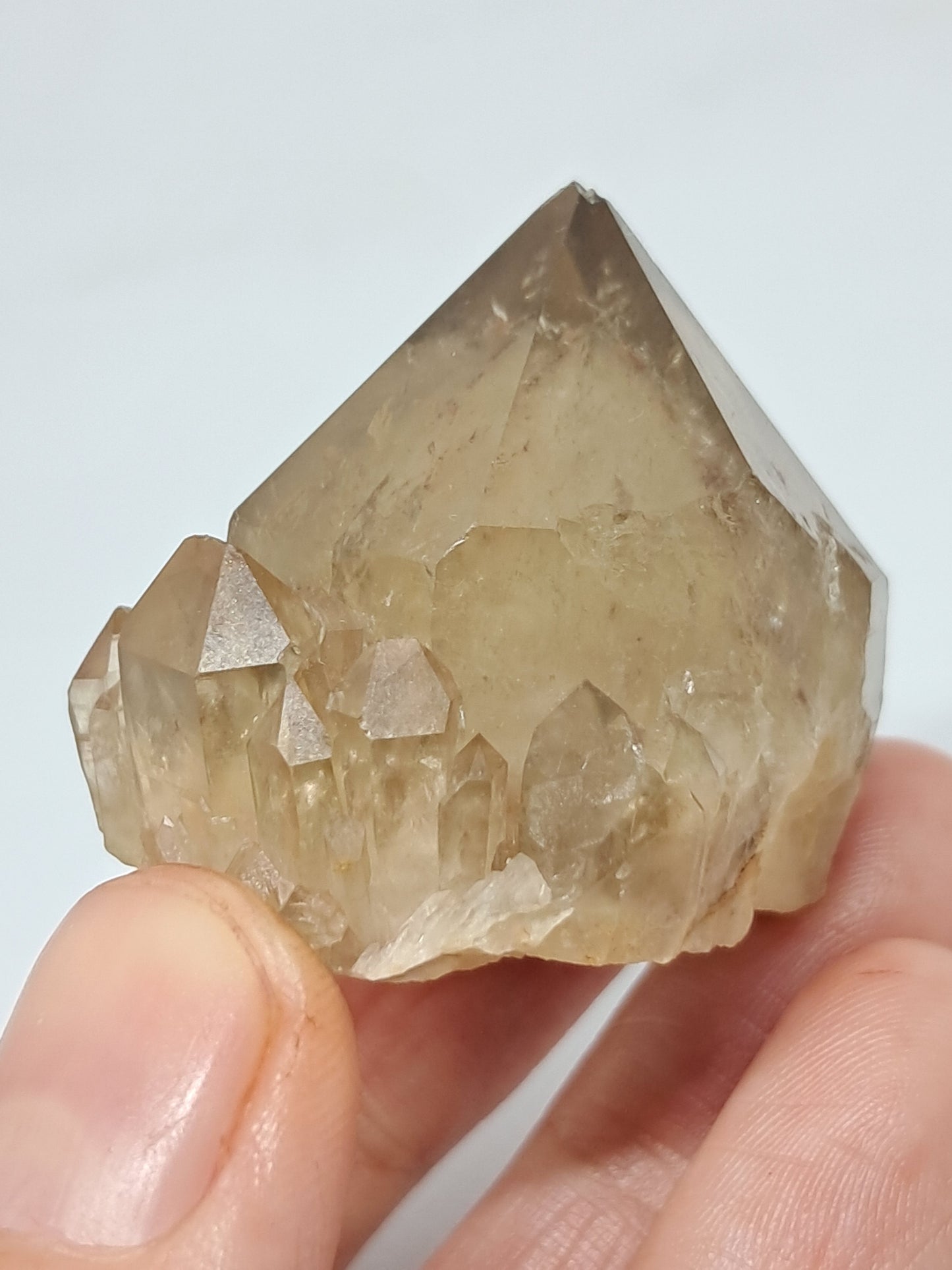 Natural Citrine "Kundalini" with Phantom (Democratic Republic of Congo) Crystal Point | Mineral Specimen #CTN10