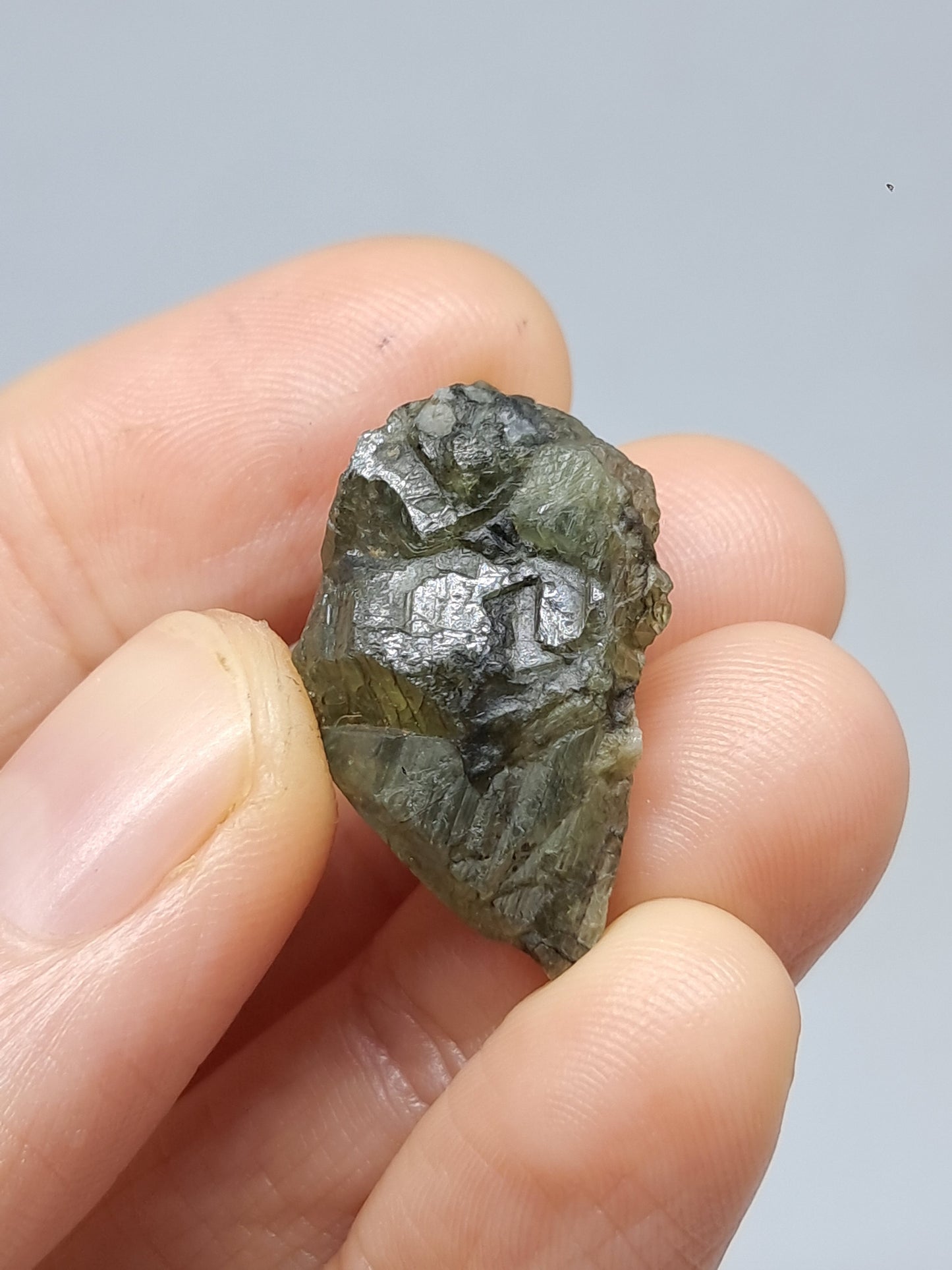 Natural Greenish-Blue *Teal* Sapphire Crystal (Karur) Rough Stone | Mineral Specimen #SP25
